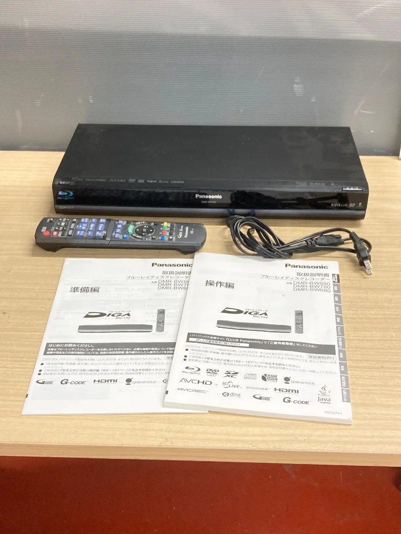 Panasonic ブルーレイレコーダー DMR-BW680 中古 R6662 Panasonic 500GB 2チューナー ブルーレイレコーダー ブラック DIGA DMR