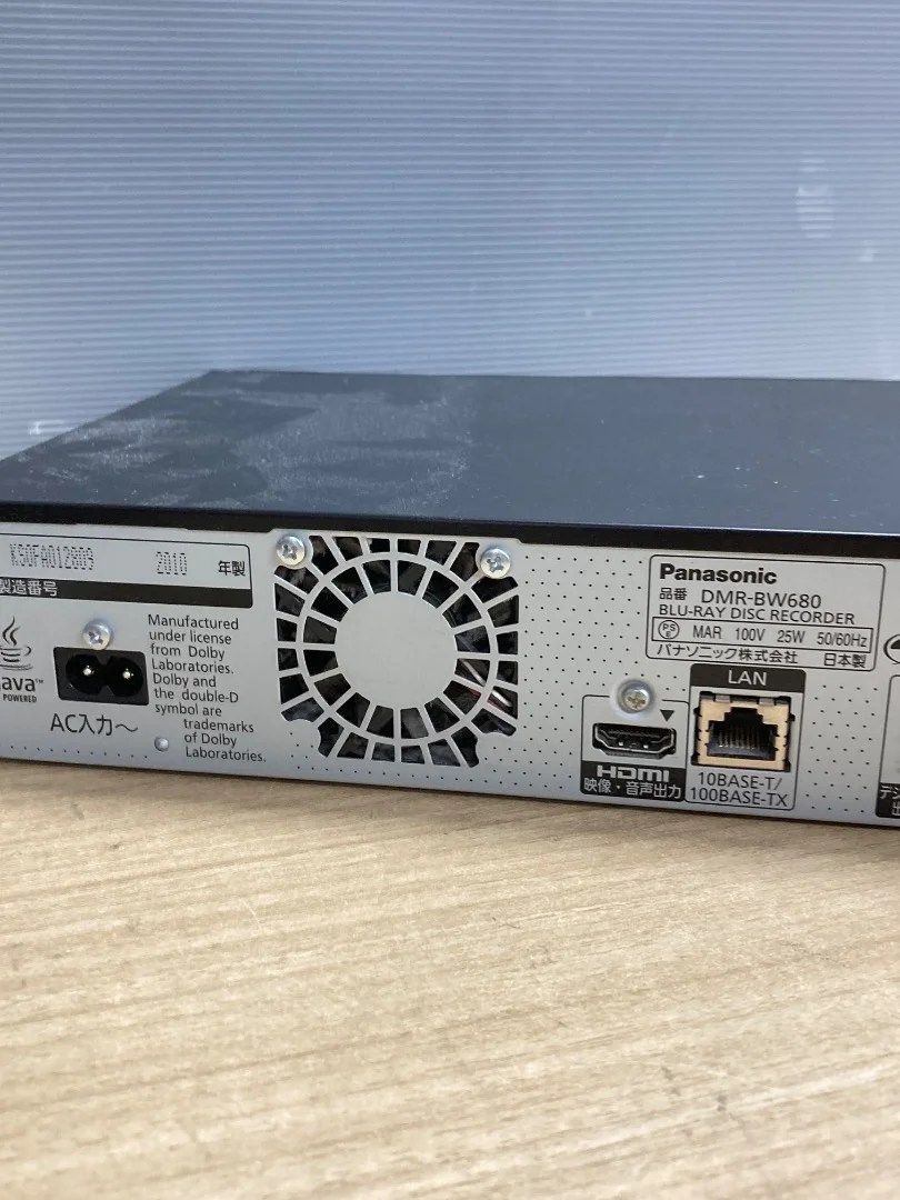 Panasonic ブルーレイレコーダー DMR-BW680 中古 R6662 Panasonic DMR-BW680 Blu-rayレコーダー （検品済み） 【公式通販】
