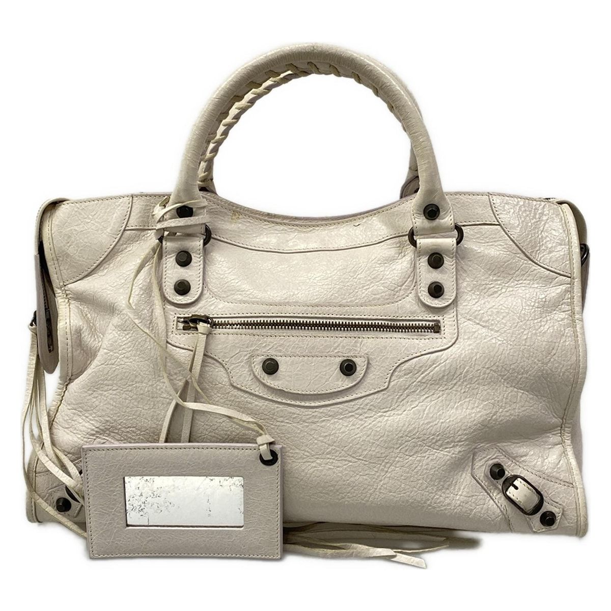 BALENCIAGA(バレンシアガ) ハンドバッグ ザ・シティ 115748 白 レザー 