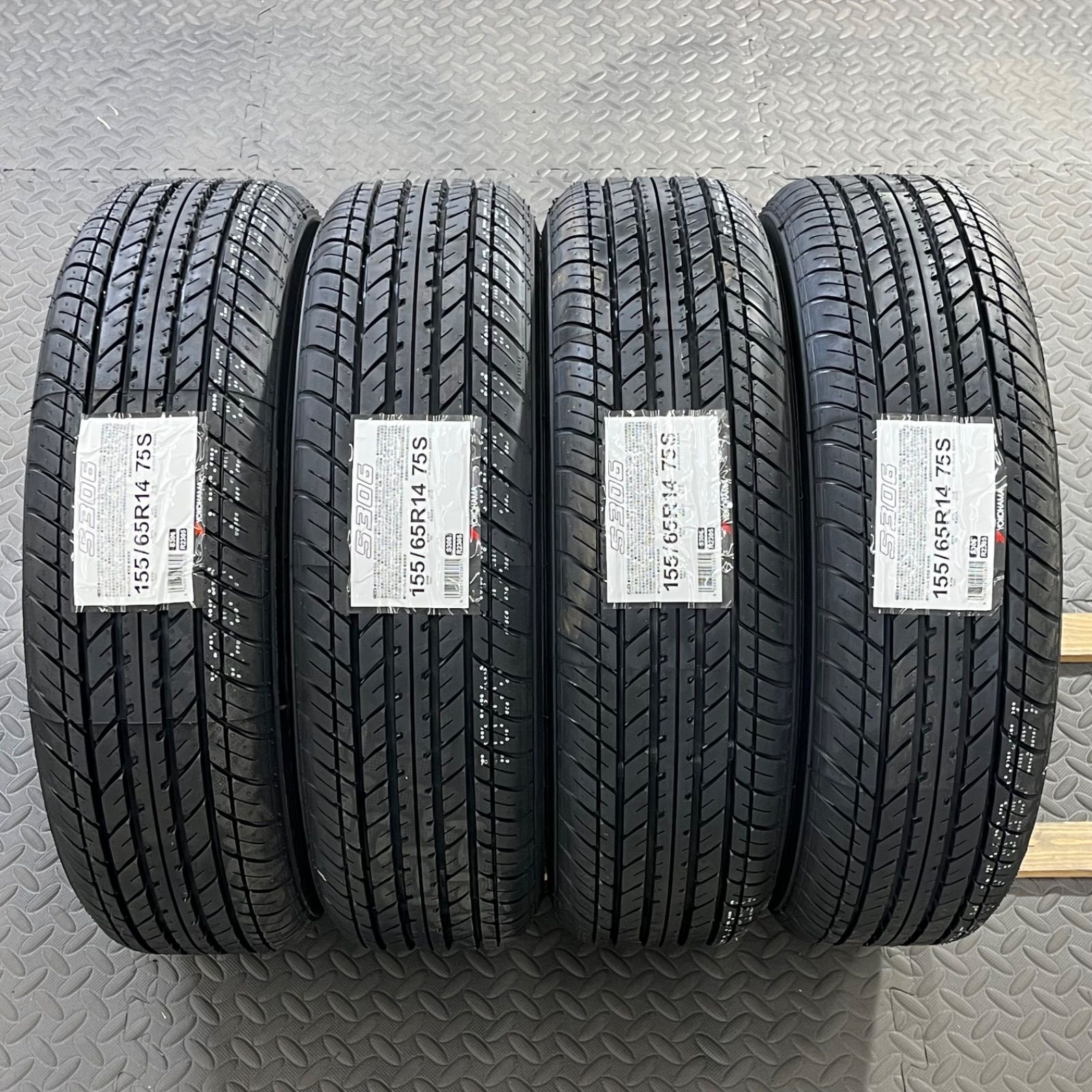 26年製 新品タイヤ 155/65R14 ヨコハマ S306 ホンダ N-WGN純正アルミ