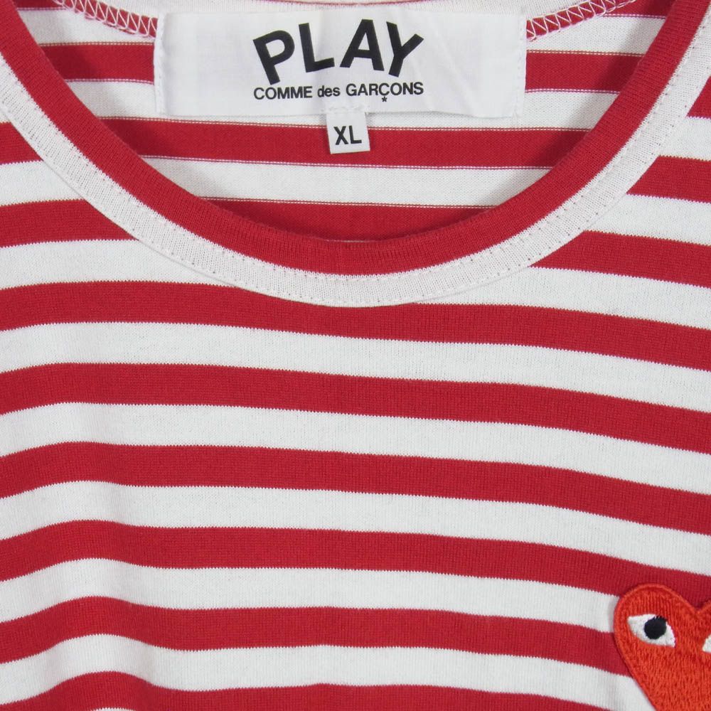 プレイコムデギャルソンボーダー コムデギャルソン tシャツピンク PLAY