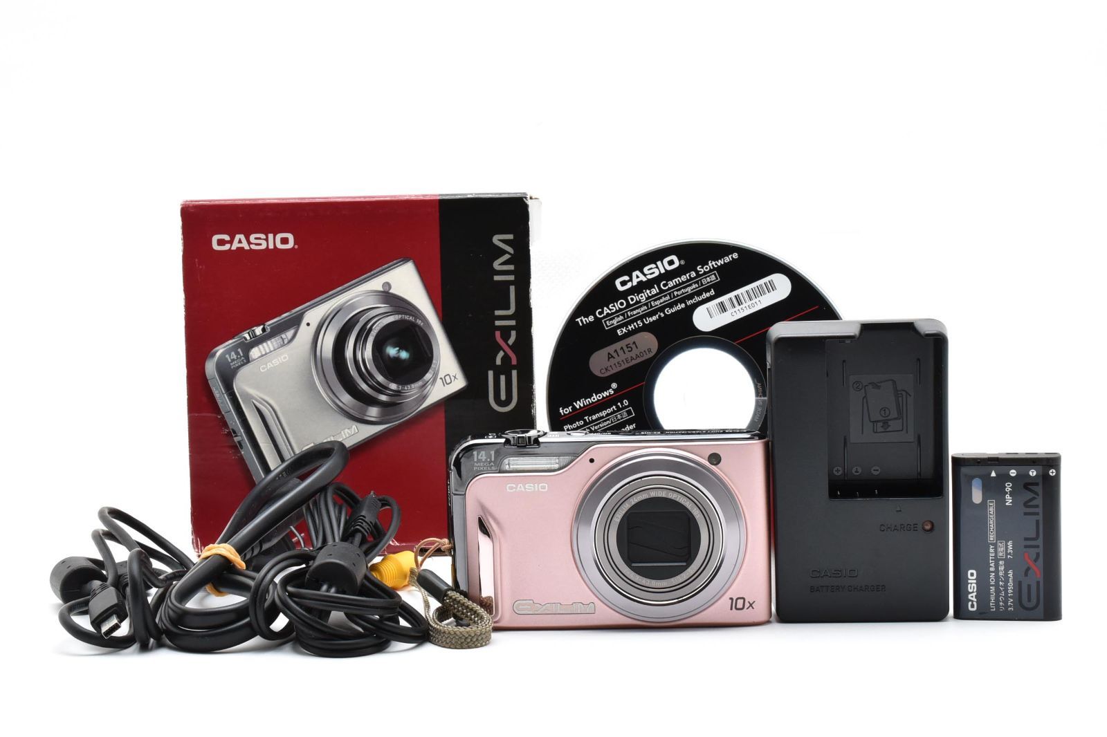 □ 美品 □ カシオ CASIO EXILIM EX-H15 ピンク 《動作確認済・付属品
