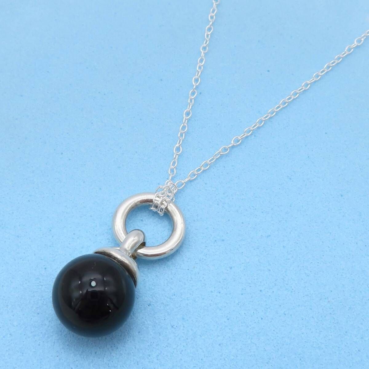 希少 美品 Tiffany&Co. ヴィンテージ ティファニー オニキス ボール 