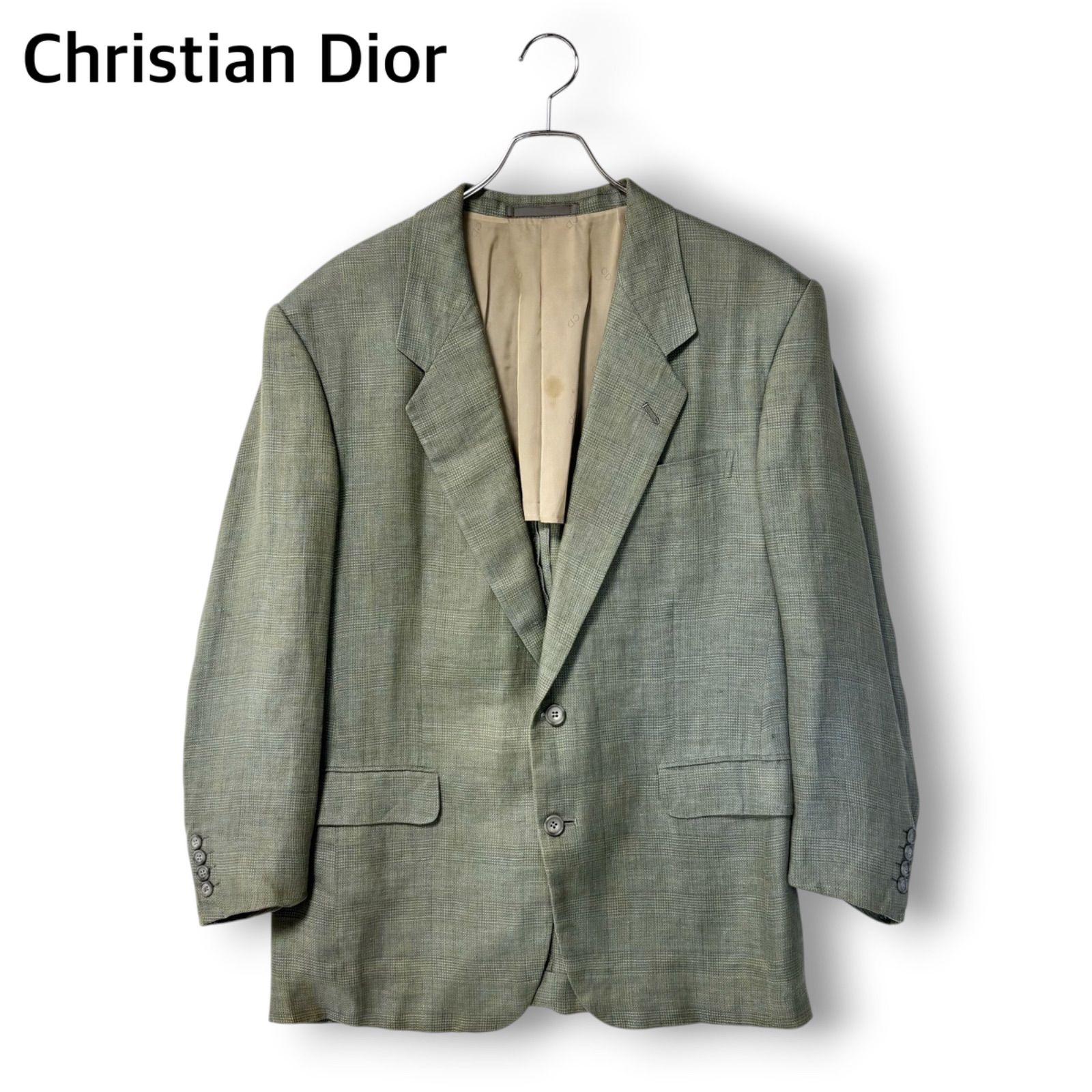 希少✨クリスチャンディオール テーラードジャケット アルパカリネン ヴィンテージ Christian Dior MONSIEUR クリスチャンディオール リネンジャケット