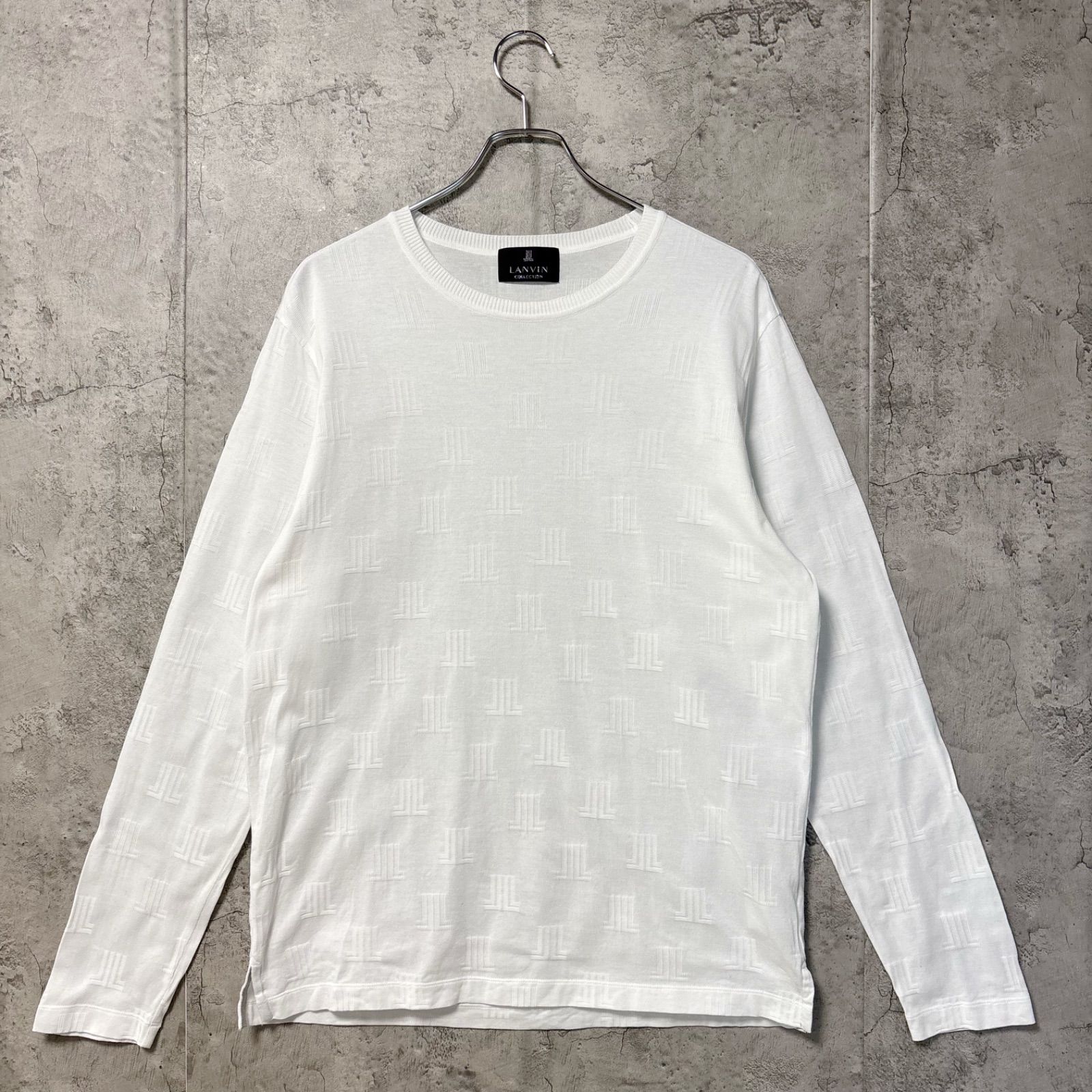 ランバンコレクション LANVIN COLLECTION 長袖ニットTシャツ コットン 