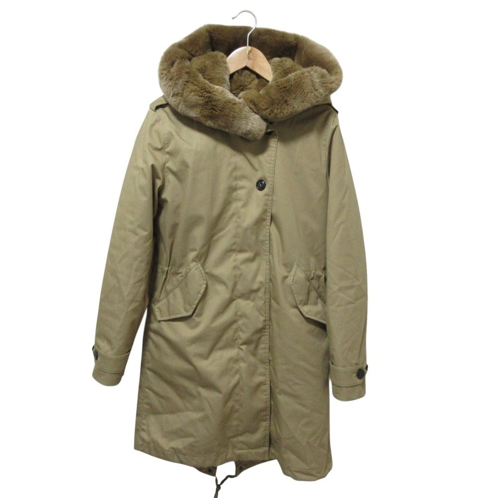 美品 WOOLRICH ウールリッチ 中綿ライナー付 ラビットファー モッズ 