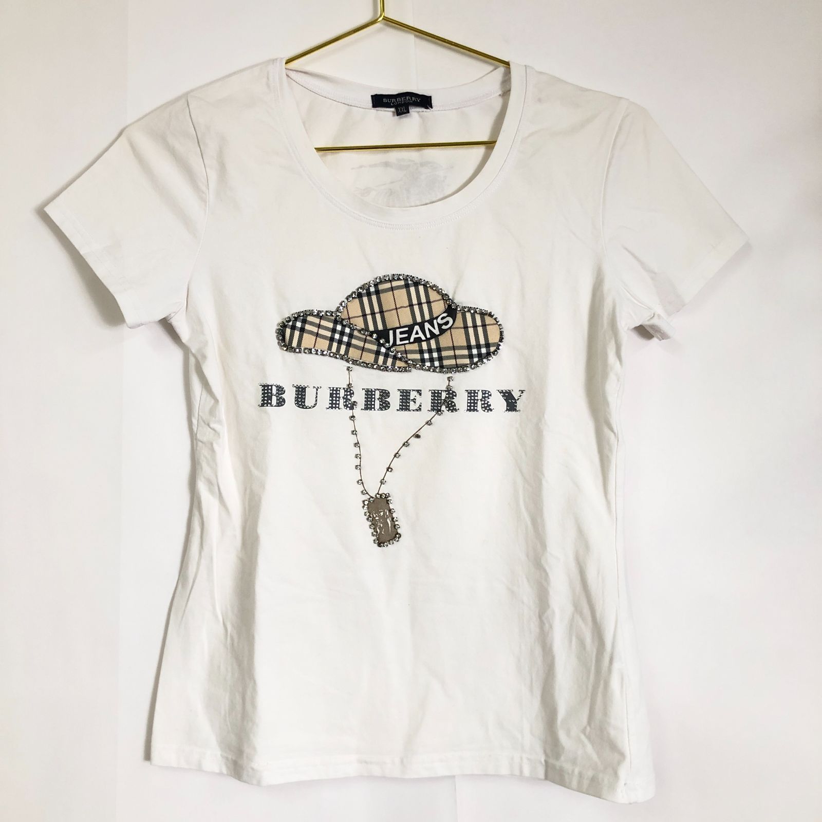 BURBERRY バーバリー 半袖 Tシャツ サイズXXL 白 ホワイト レディース 