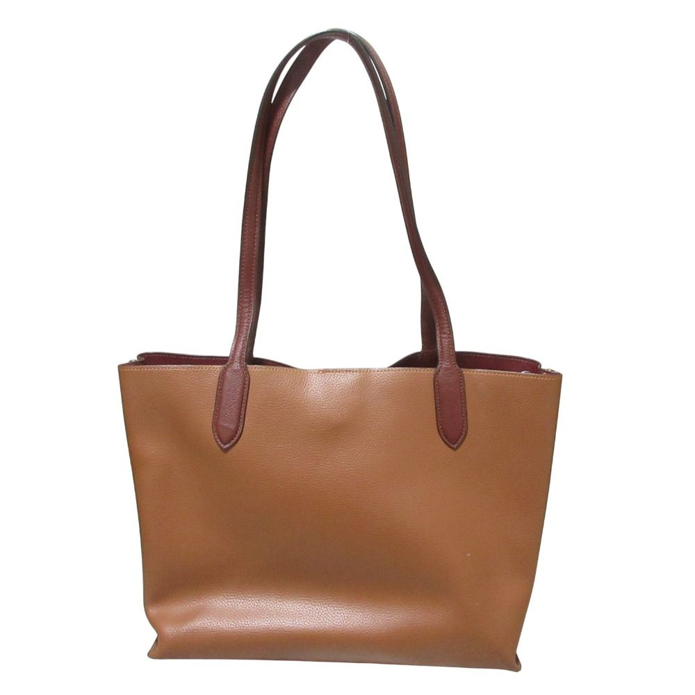 良品 COACH コーチ ウィロウ ターンロック レザー トートバッグ 