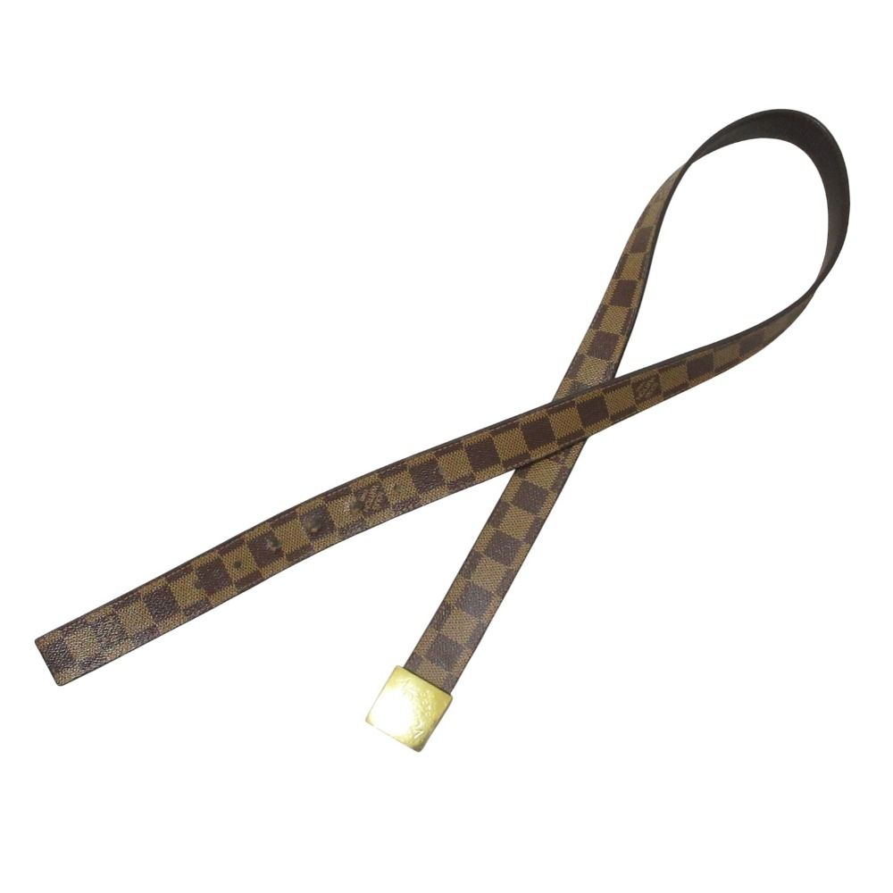 良品 Louis Vuitton ルイヴィトン ダミエ サンチュール キャレ ベルト 90/36 M6944V ブラウン メンズ 古着 中古 USED 良品 Louis Vuitton ルイヴィトン ダミエ サンチュール キャレ ベルト
