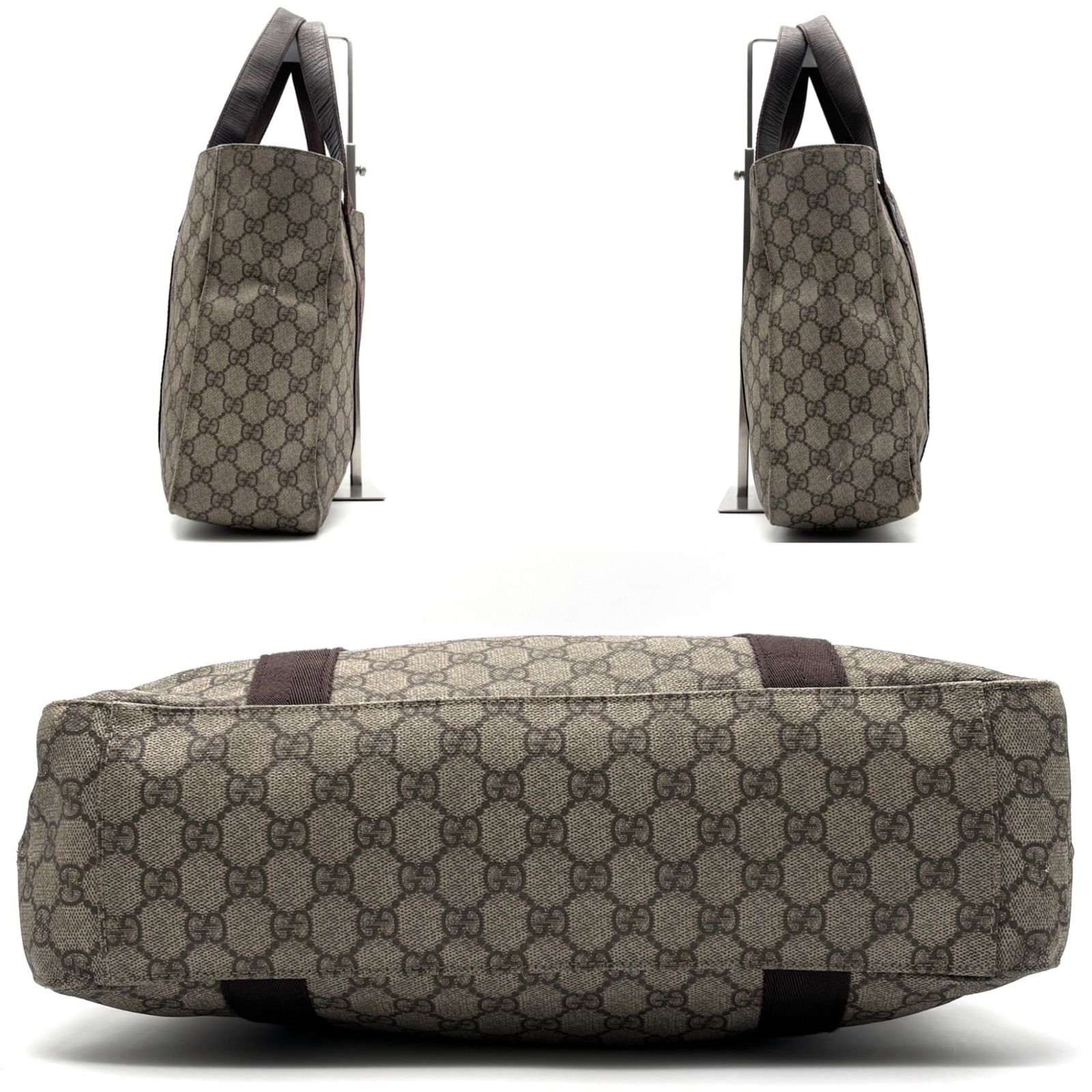 美品 GUCCI グッチ GGプラス トートバッグ GGスプリーム PVC 美品 GUCCI グッチ GGプラス トートバッグ GGスプリーム PVC