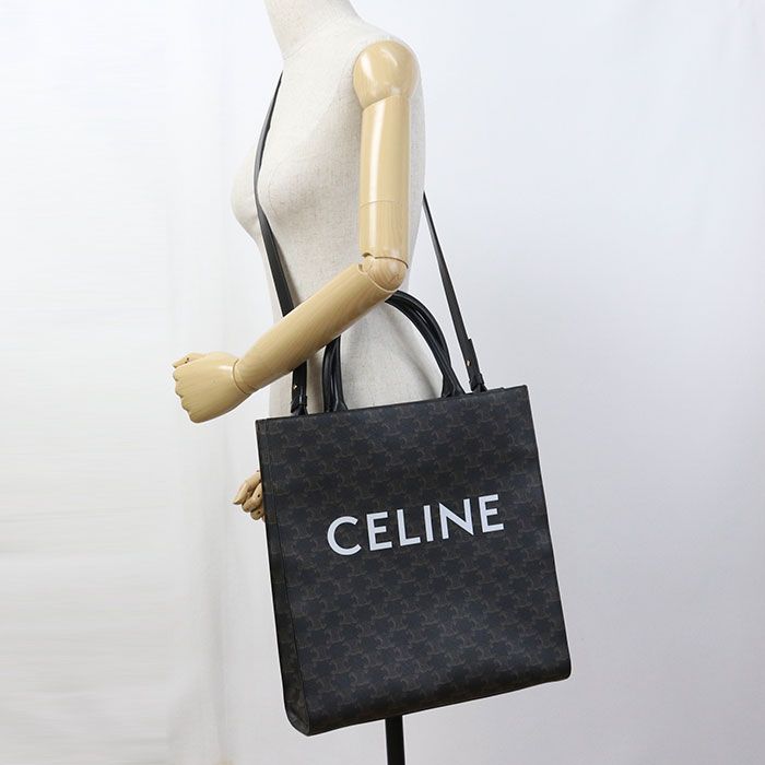CELINE セリーヌ バーティカル カバ ミディアム トリオンフキャンバス 