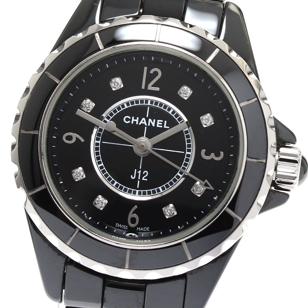 ジャンク シャネル CHANEL H2569 J12 8Pダイヤモンド クォーツ レディース 保証書付き_764208【ev15】 シャネル CHANEL H2569 J12 8Pダイヤモンド クォーツ レディース 良品