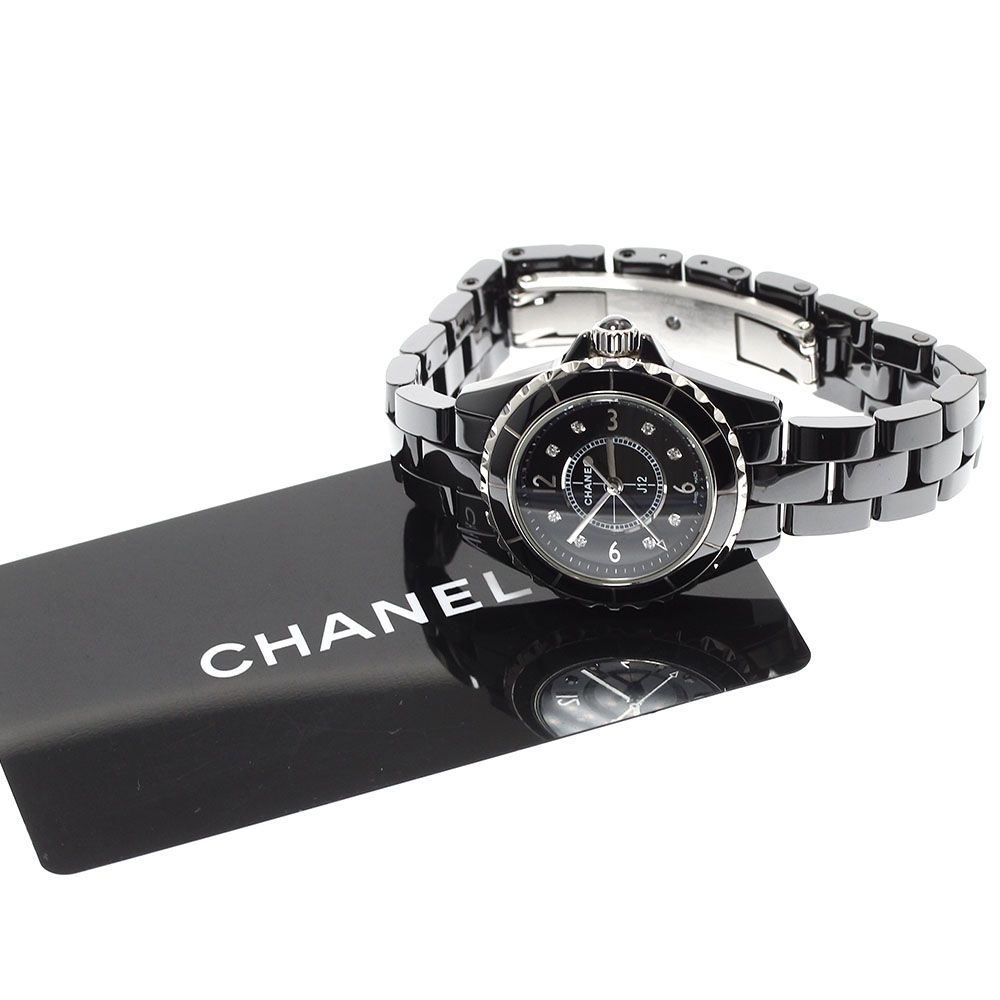 ジャンク シャネル CHANEL H2569 J12 8Pダイヤモンド クォーツ レディース 保証書付き_764208【ev15】 シャネル CHANEL H2569 J12 8Pダイヤモンド クォーツ レディース 良品