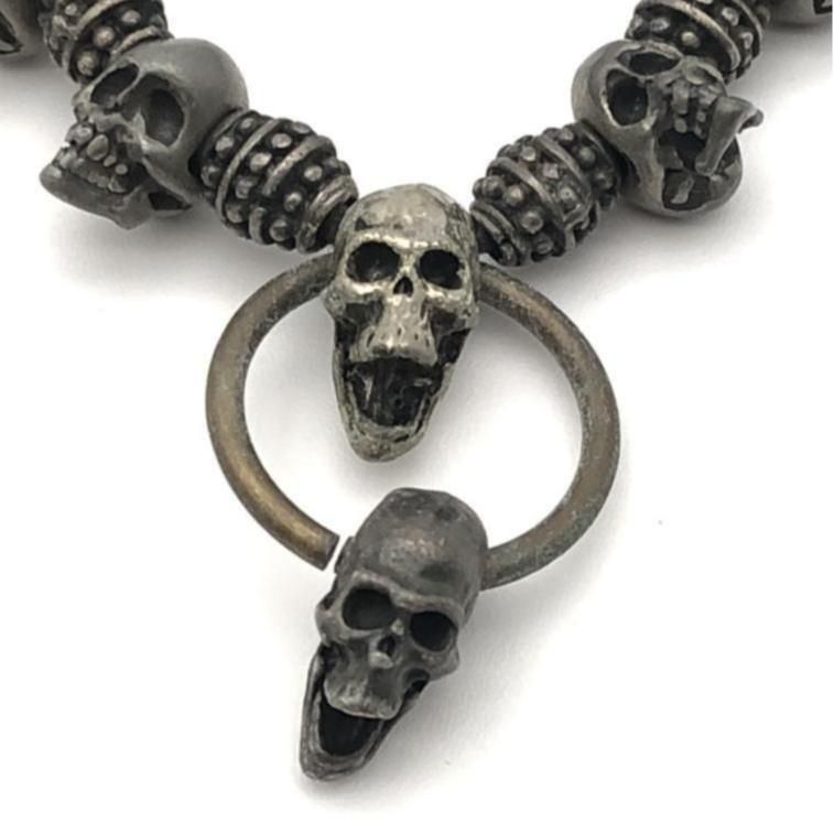 中古】NECROMANCE スカルネックレス シルバーカラー ネクロマンス[10 