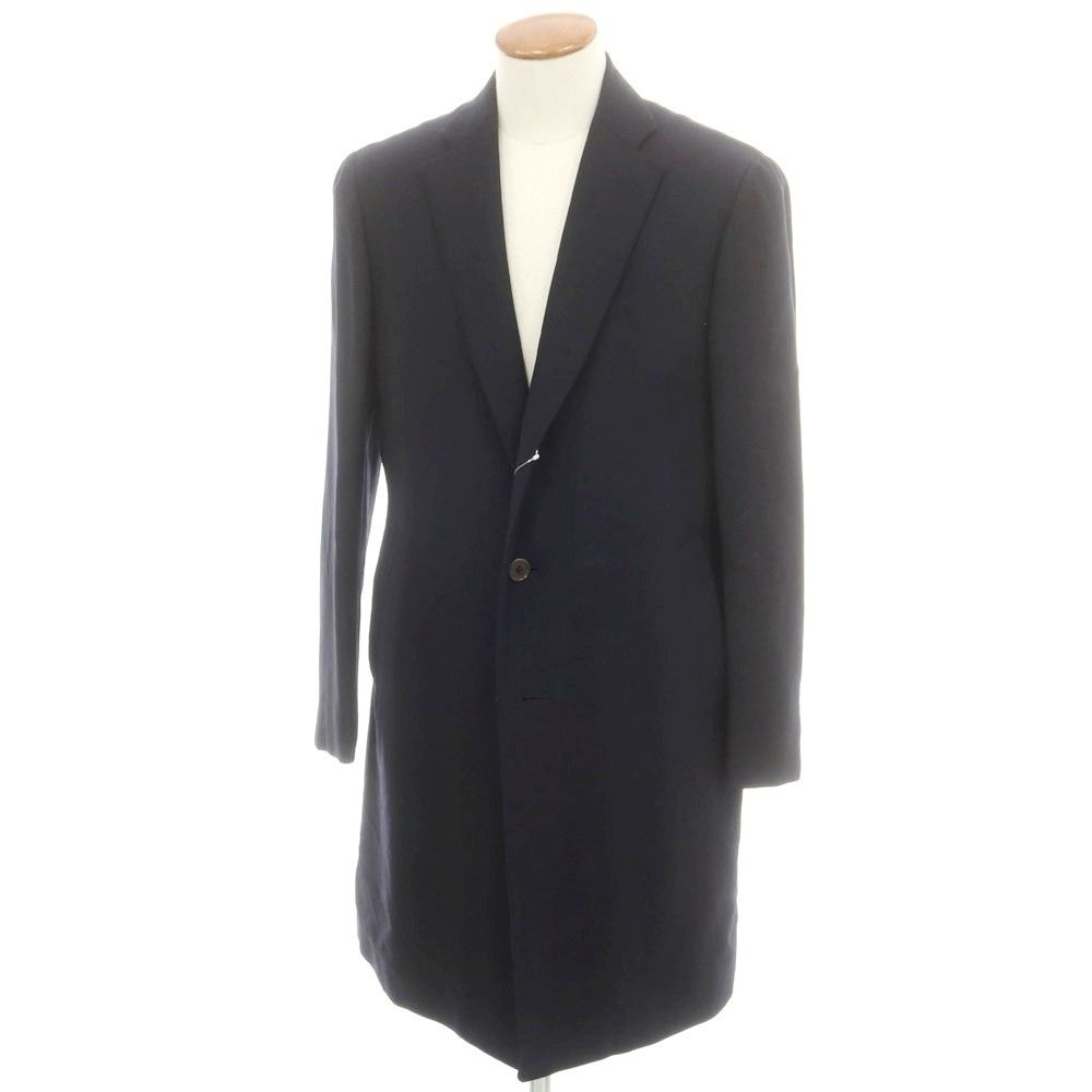 【中古】ビームスエフ BEAMS F ウール チェスターフィールドコート ダークネイビー【サイズ48】【メンズ】 中古】ビームスエフ BEAMS F ウール チェスターフィールドコート