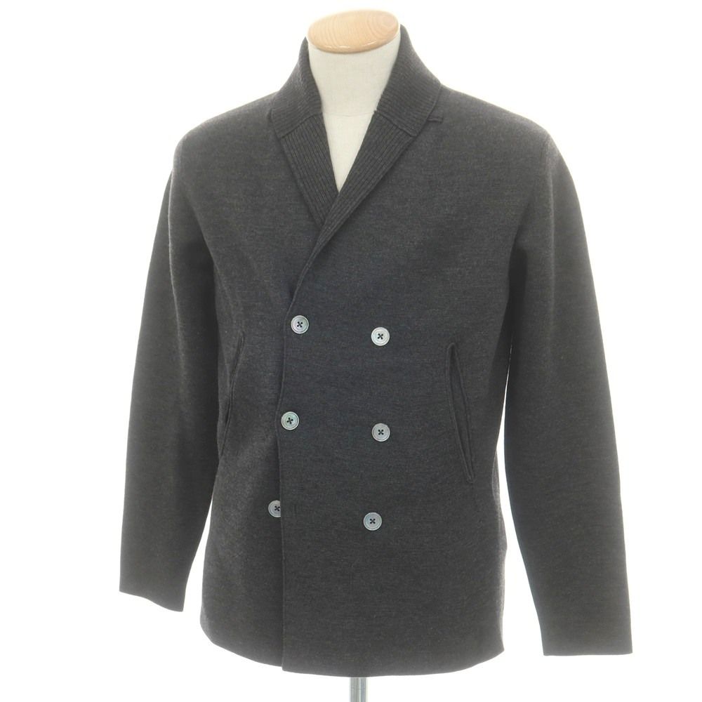 【中古】クルチアーニ CRUCIANI ウール ショールカラー ダブル6B カーディガン ダークグレー【サイズ46】【メンズ】 中古】クルチアーニ CRUCIANI ウール ショールカラー ダブル6B