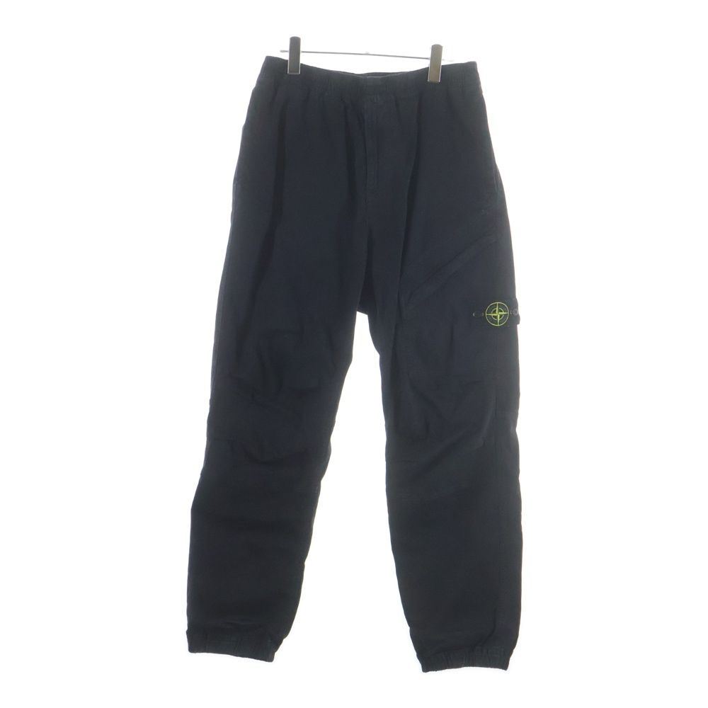 STONE  ストーンアイランド ストレッチオーガニックブロークンツイルコットンオールドエフェクトパンツ ブラック K2S153100036S00L1 STONE ISLAND (ストーンアイランド) STRETCH ORGANIC BROKEN TWILL