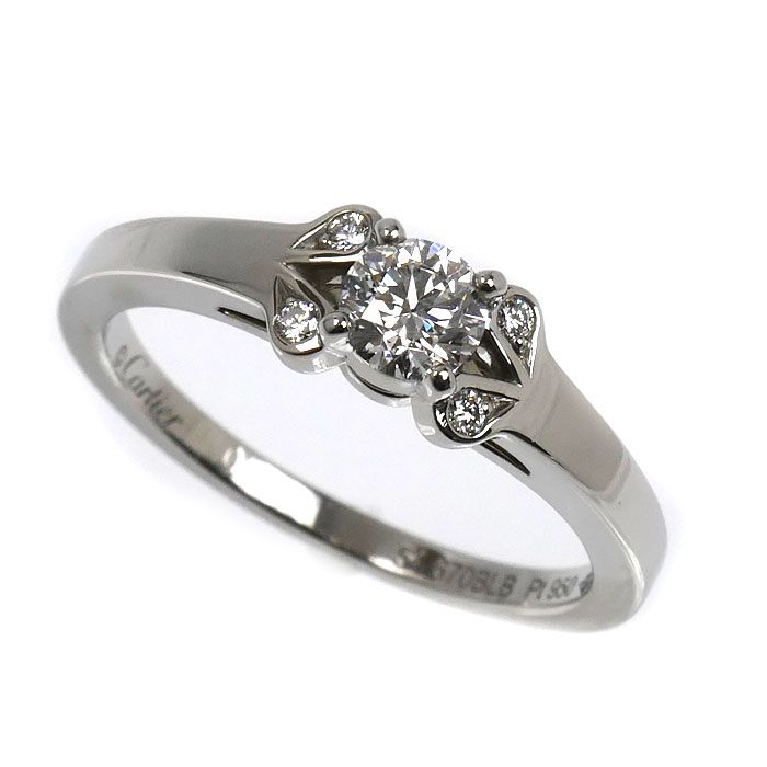 CARTIER カルティエ Pt950プラチナ バレリーナ ソリテール リング 