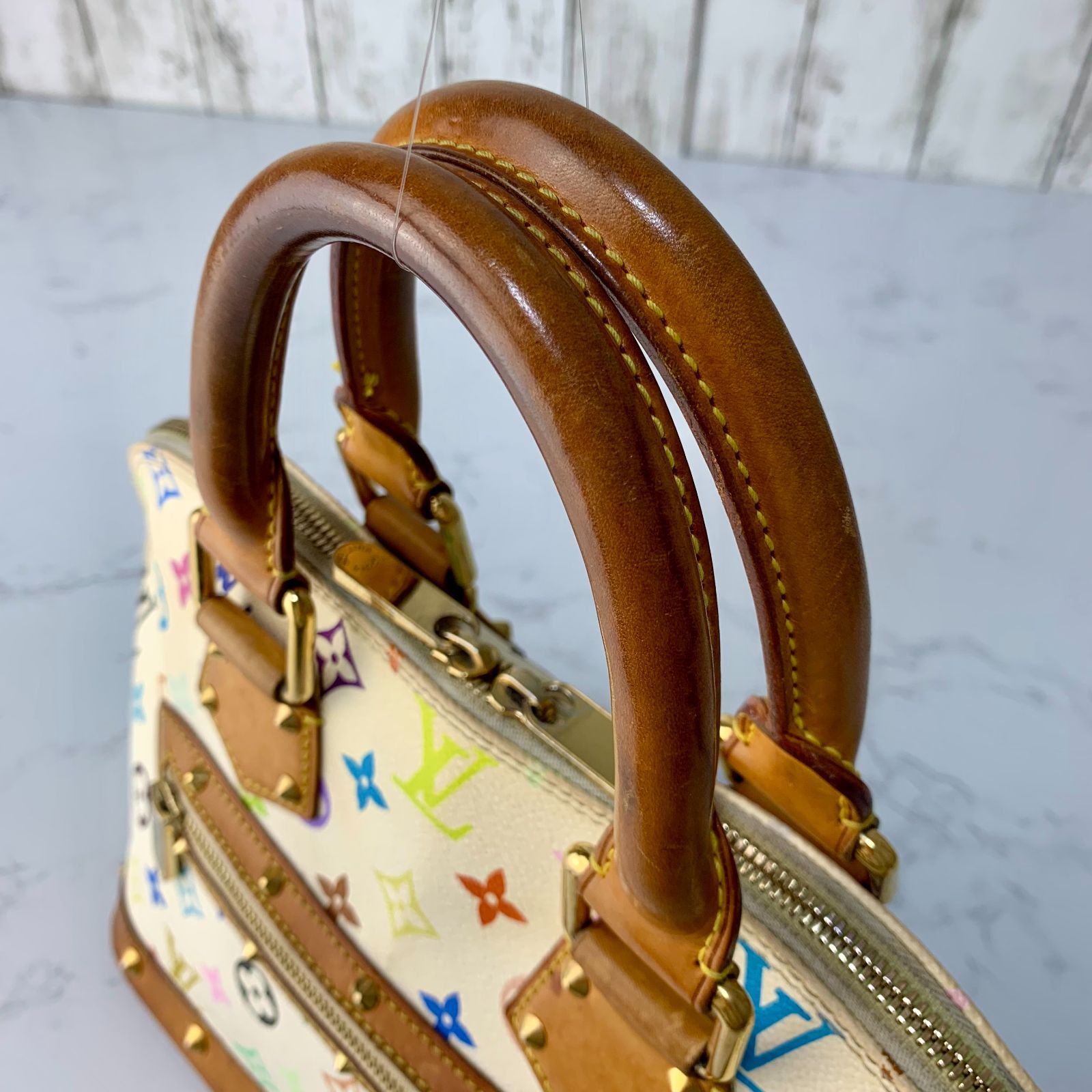LOUIS VUITTON アルマ 村上隆 コラボ マルチカラー ハンドバッグ 
