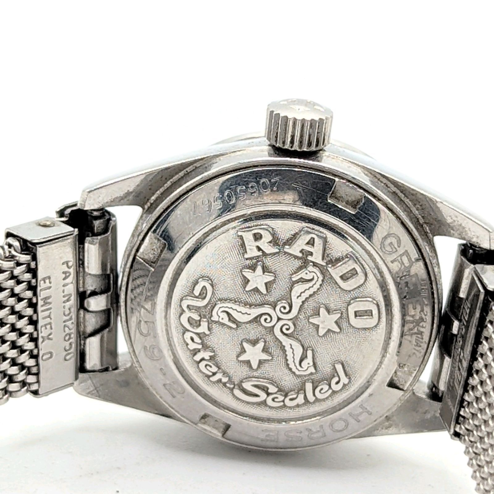 RADO Green Hourse Watch Automatic Ladies Silver Round Date Y2K 