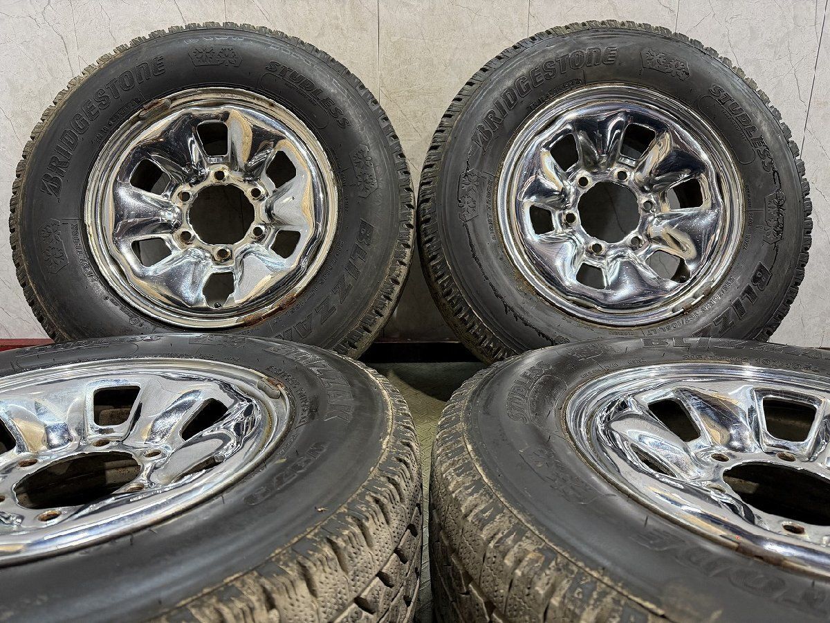 【BS W979 215/70R15 107/105L LT】スタッドレス【トヨタ 100系ハイエース メッキ 純正ホイール 15インチ 6J6HPCD139.7+35】21年　(MTQ664) クレジットカード QRコード決済可能 BS W979 215/70R15 107/105L LT】スタッドレス【トヨタ 100系