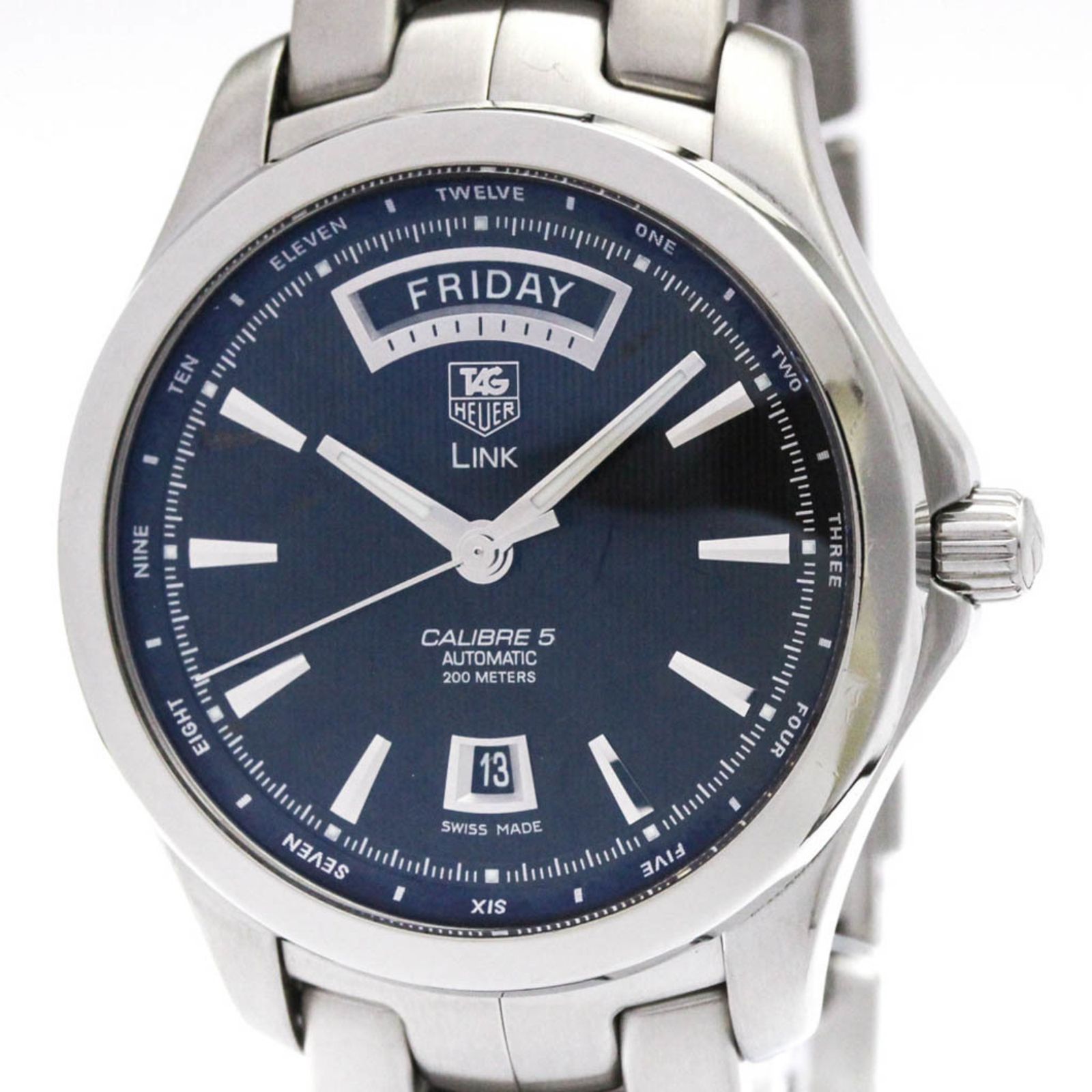 タグホイヤー (TAG HEUER) リンク キャリバー 5 デイデイト ステンレス 