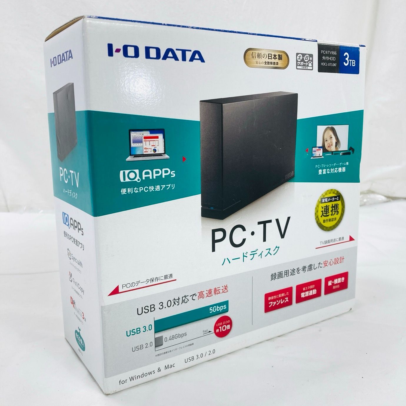 極美品 I-O DATA アイオーデータ 外付けハードディスク 3TB - メルカリ
