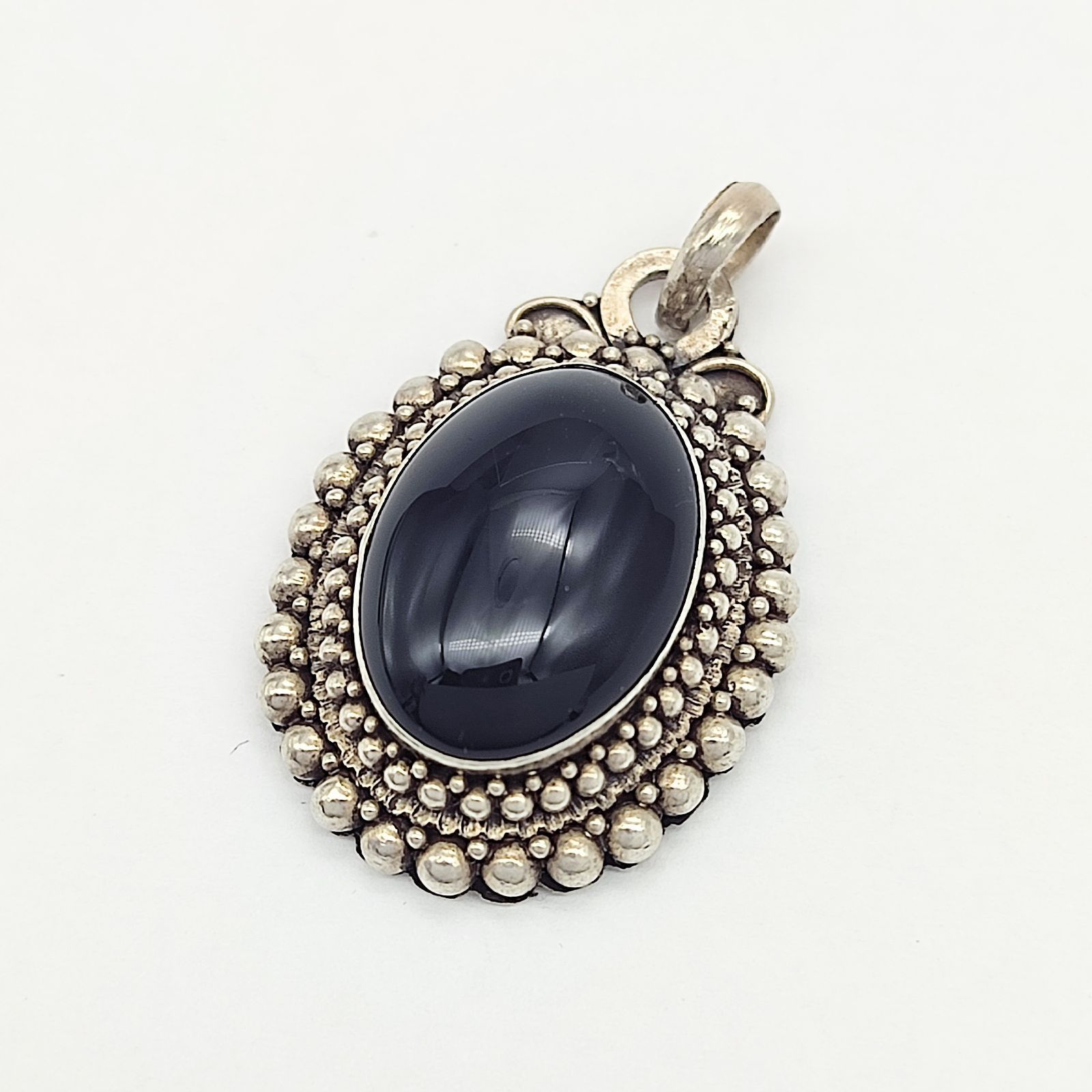 美品】オニキスネックレストップ シルバー925 STERLING 7.1g - メルカリ