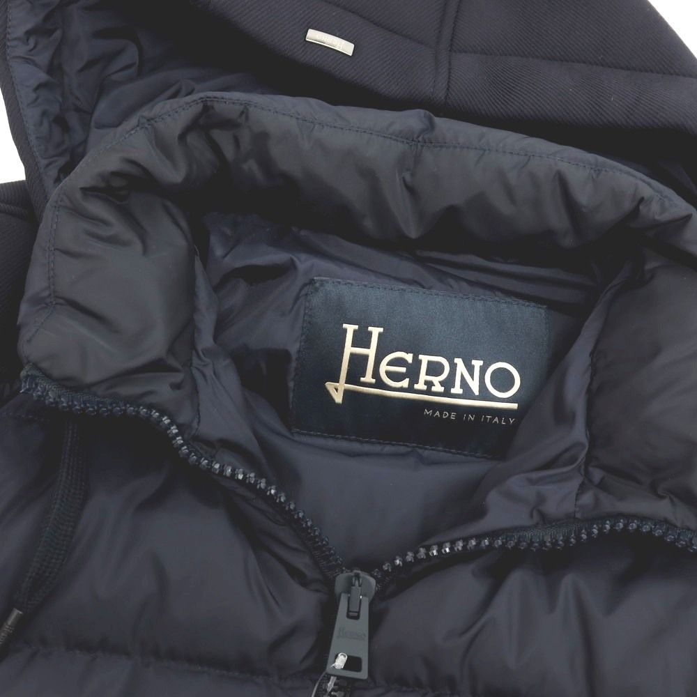 中古】ヘルノ Herno POLAR-TECH ナイロン フーデッド ダウンジャケット 