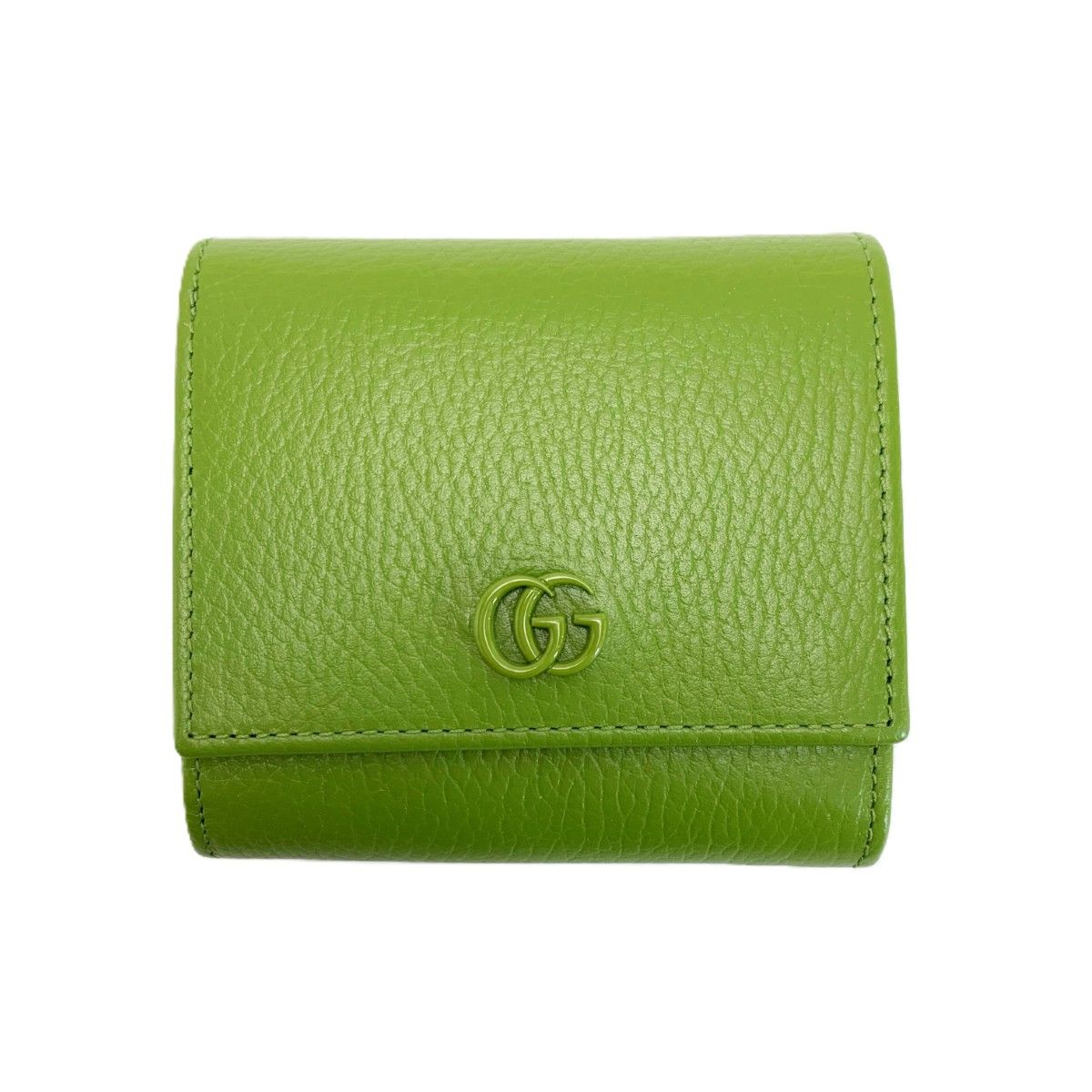 GUCCI グッチ GGマーモント 2つ折り財布 508587 グリーン レザー 箱 袋