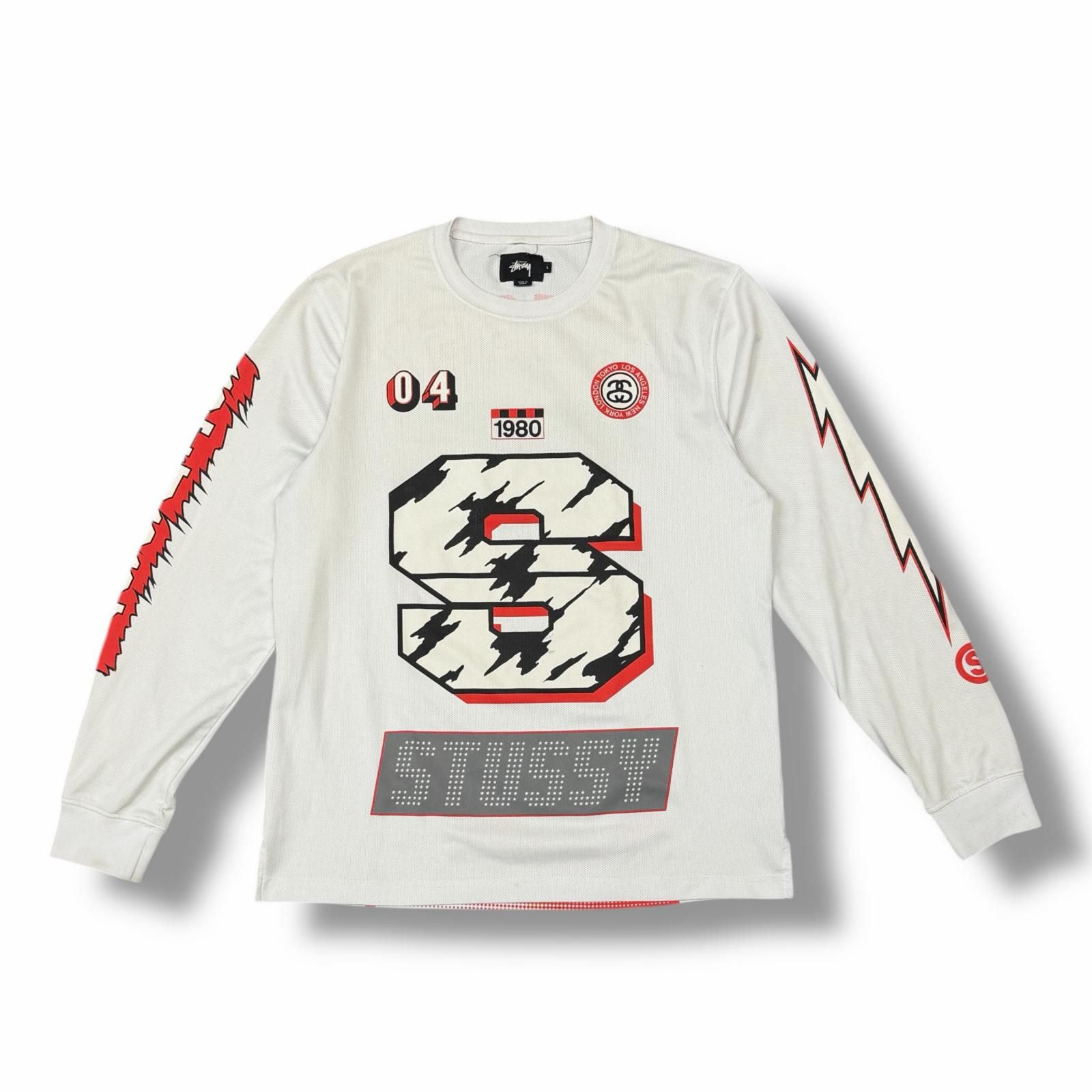 STUSSY ロングTシャツ 長袖カットソー ゲームシャツ 30周年 