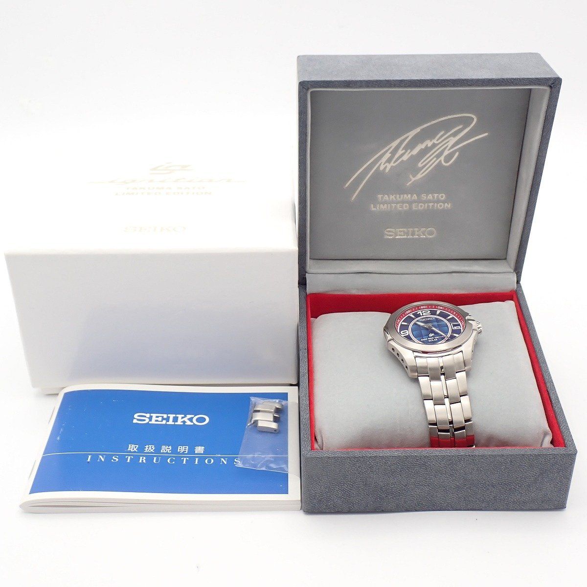 美品】SEIKO セイコー イグニッション 佐藤琢磨限定モデル ソーラー 