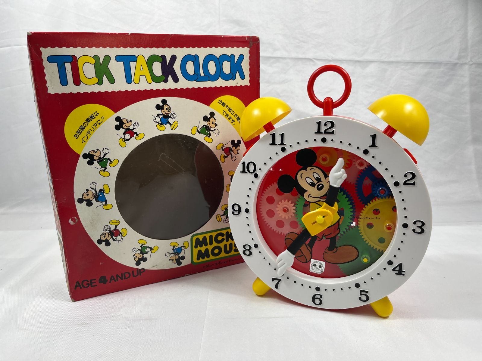 YOUNG EPOCH TICK TACK CLOCK Disney Disney MICKY MOUSE Mickey Mouse Interior Table Clock Pendulum Clock Pendulum Spring Gears Showa Retro Showa Retro