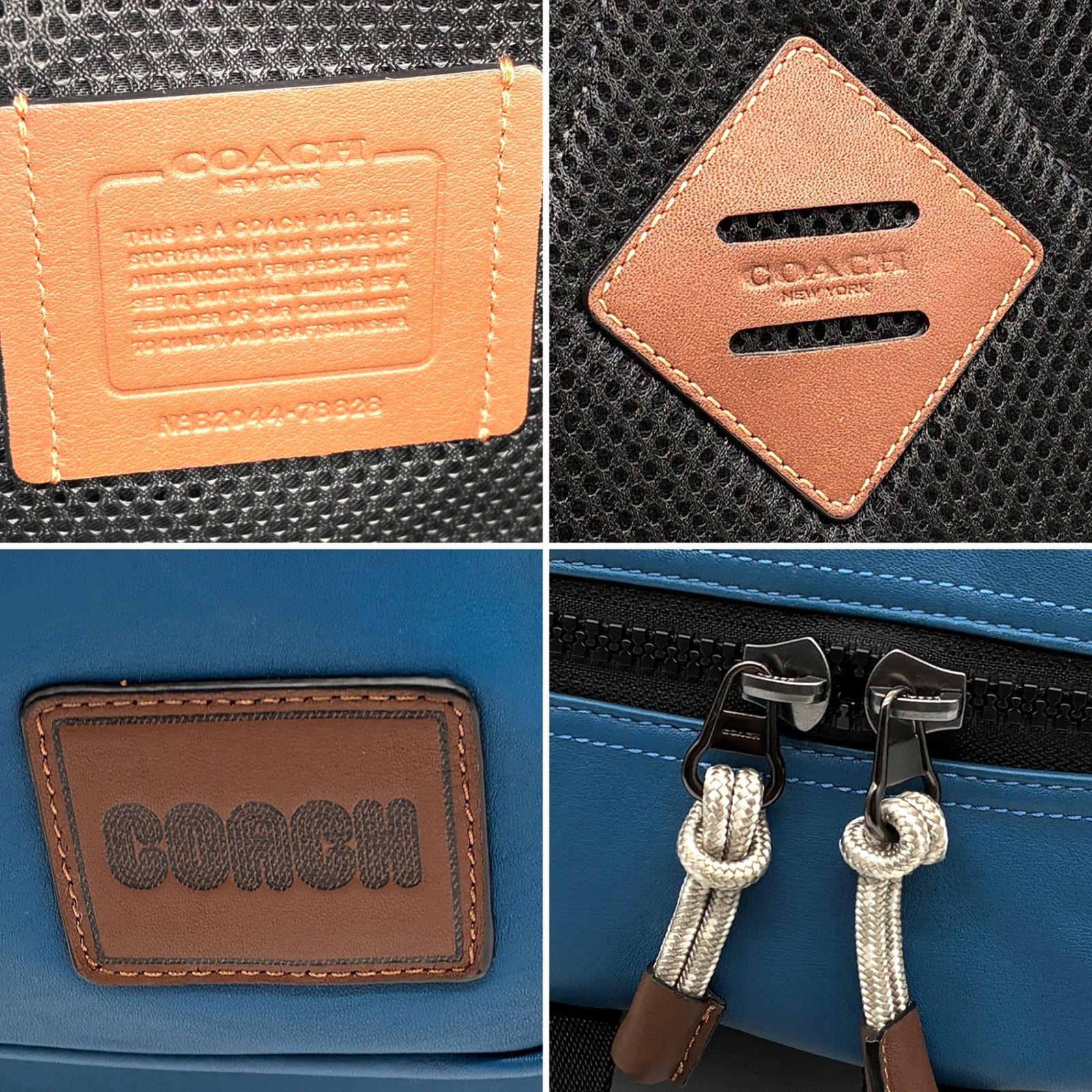 美品 COACH コーチ ペイサー バックパック リュックサック スムース 