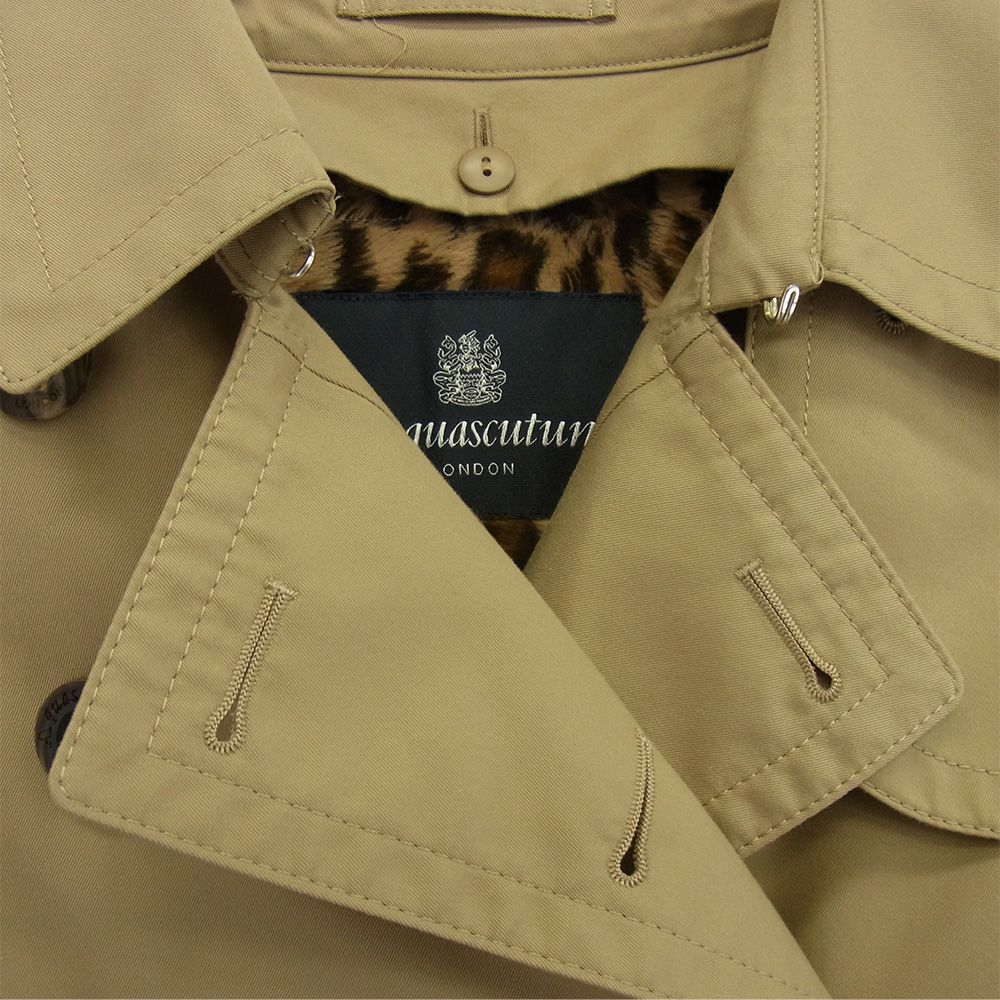Aquascutum アクアスキュータム レオパード柄ライナー付き トレンチ