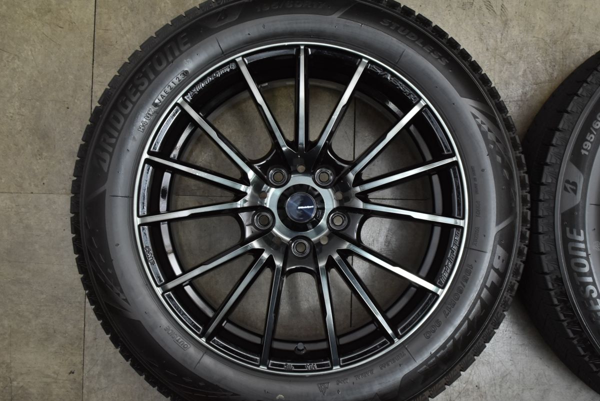 バリ溝】WedsSport SA-35R 17in 7J +48 PCD114.3 ブリザック 