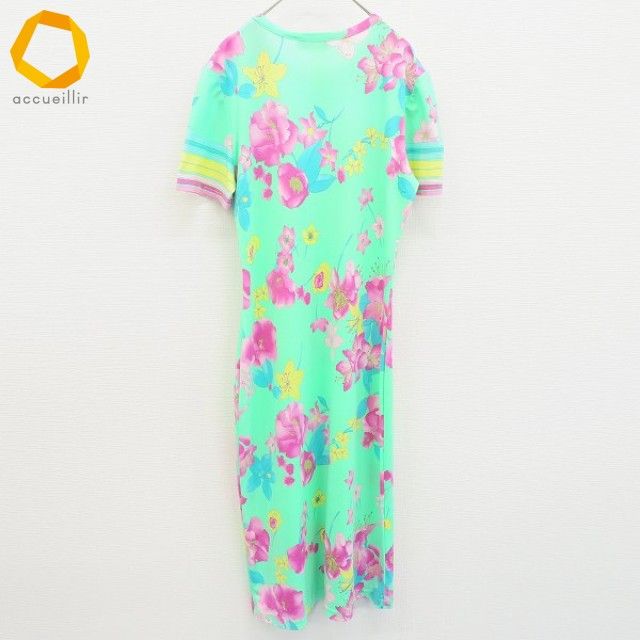 レオナール　ワンピース　ロング　半袖　花柄　 大きめ レオナール LEONARD ワンピース ロング 半袖 花柄 総柄 レディース