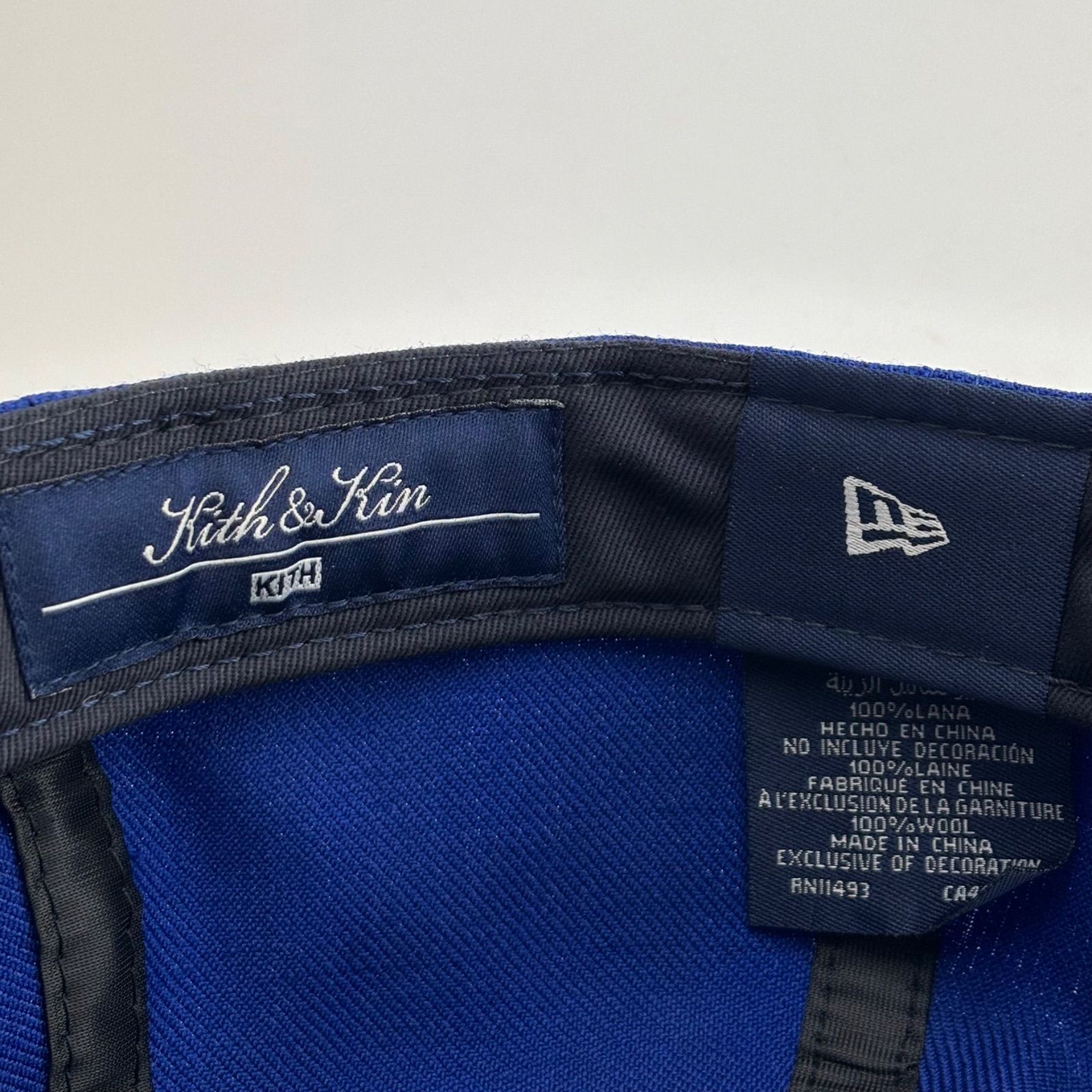 極美品 KITH NEWERA 59FIFTY CAP BLUE 7 1/2 59.6cm キス ニューエラ 
