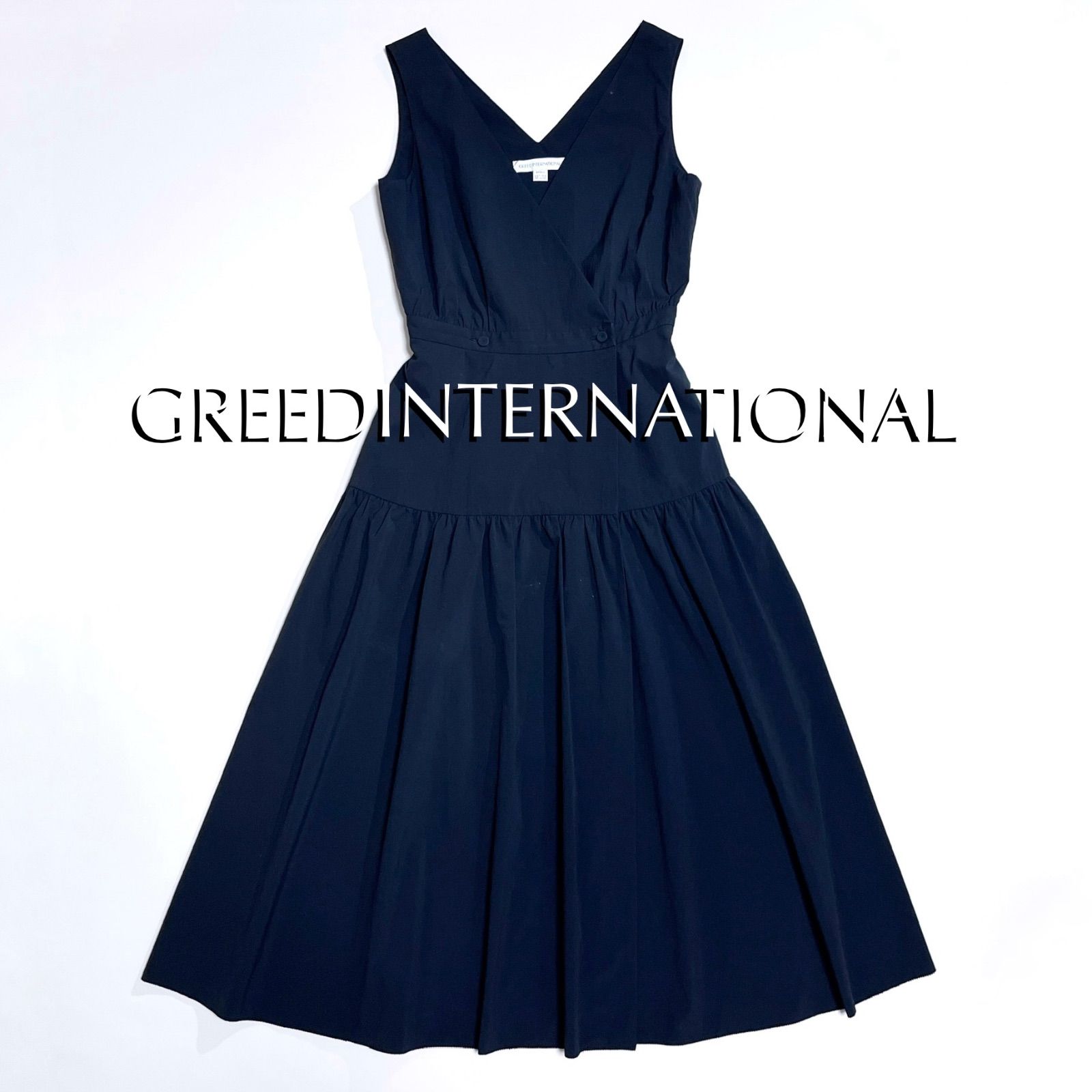 kW46 GREED INTERNATIONAL カシュクール ティアード ロングワンピース 