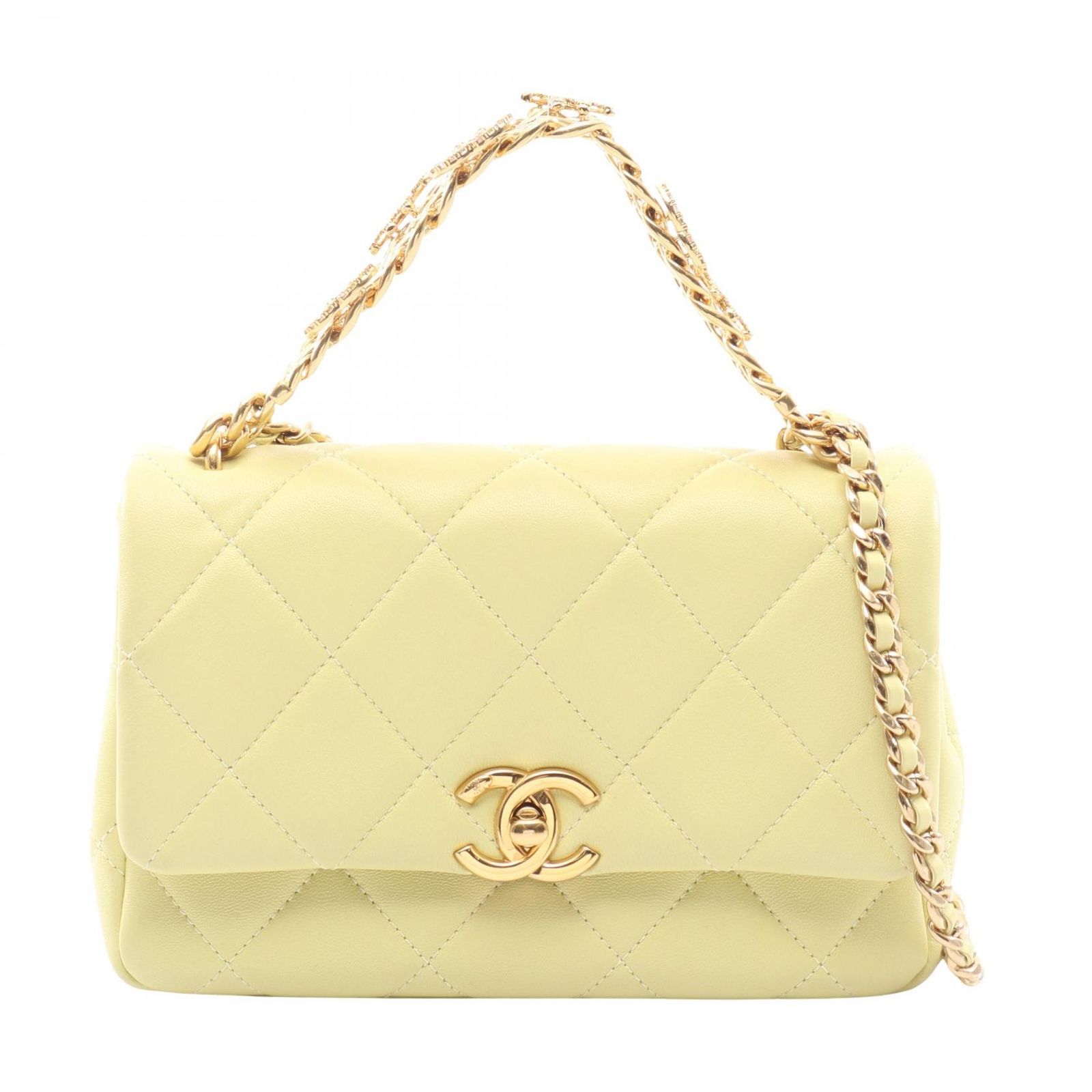 【限定値下げ】CHANEL フラップバッグ　マトラッセ　レモンイエロー シャネル CHANEL ショルダーバッグ マトラッセ ココマーク AS4595