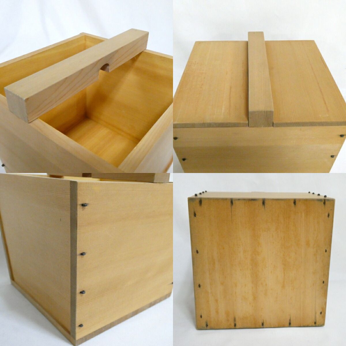 三月の特売品】利休好写 木曽檜 釣瓶水指 茶道具（1）【中古 美品