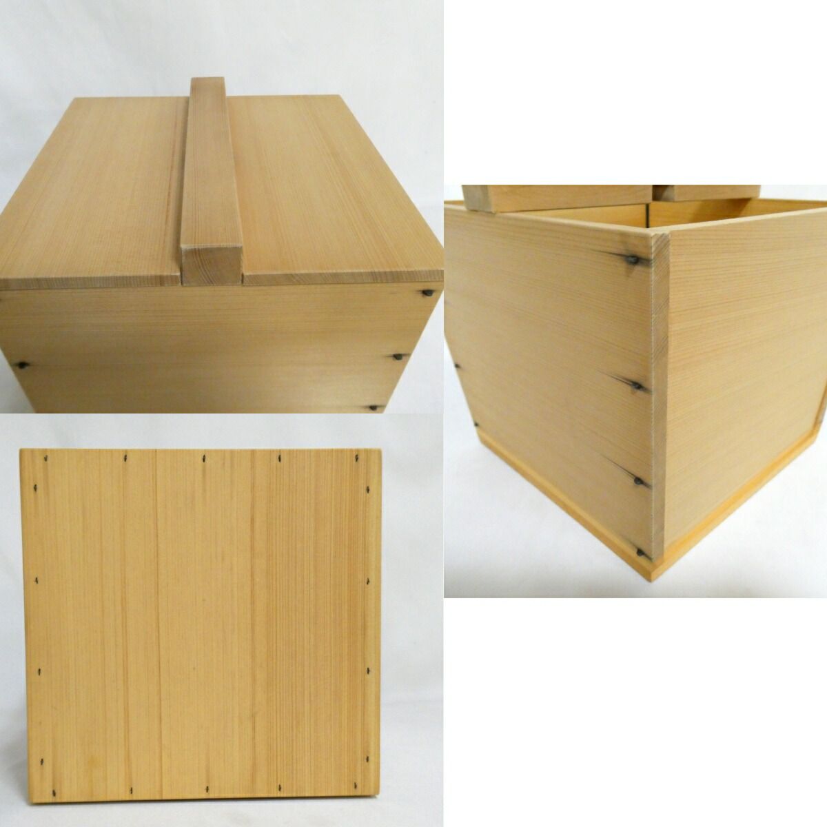 三月の特売品】利休好写 木曽檜 釣瓶水指 茶道具（2）【中古 美品
