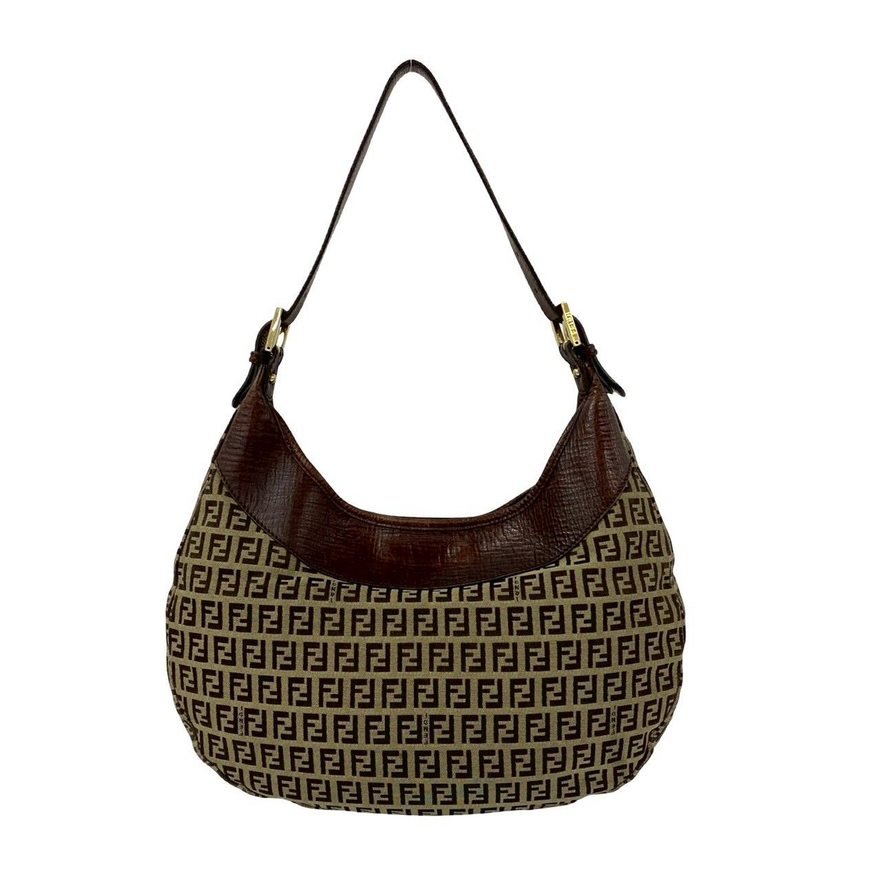 極 美品 希少品 FENDI フェンディ ズッキーノ FF ロゴ 柄 レザー 極 美品 希少品 FENDI フェンディ ズッキーノ FF ロゴ 柄 レザー