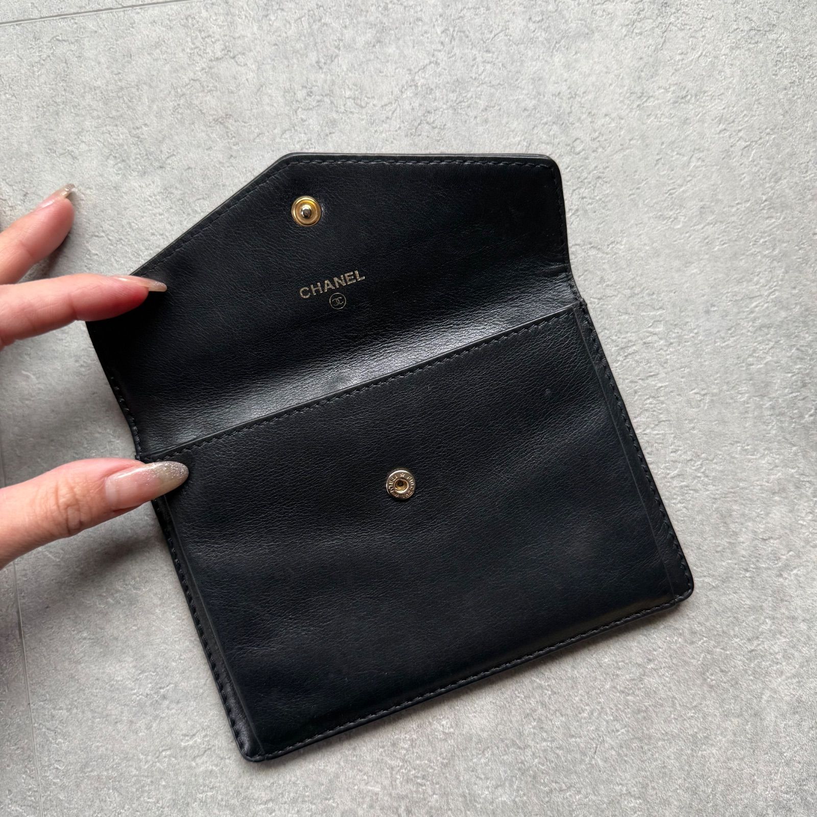 美品 CHANEL シャネル ココマーク 二つ折り財布 コンパクトウォレット