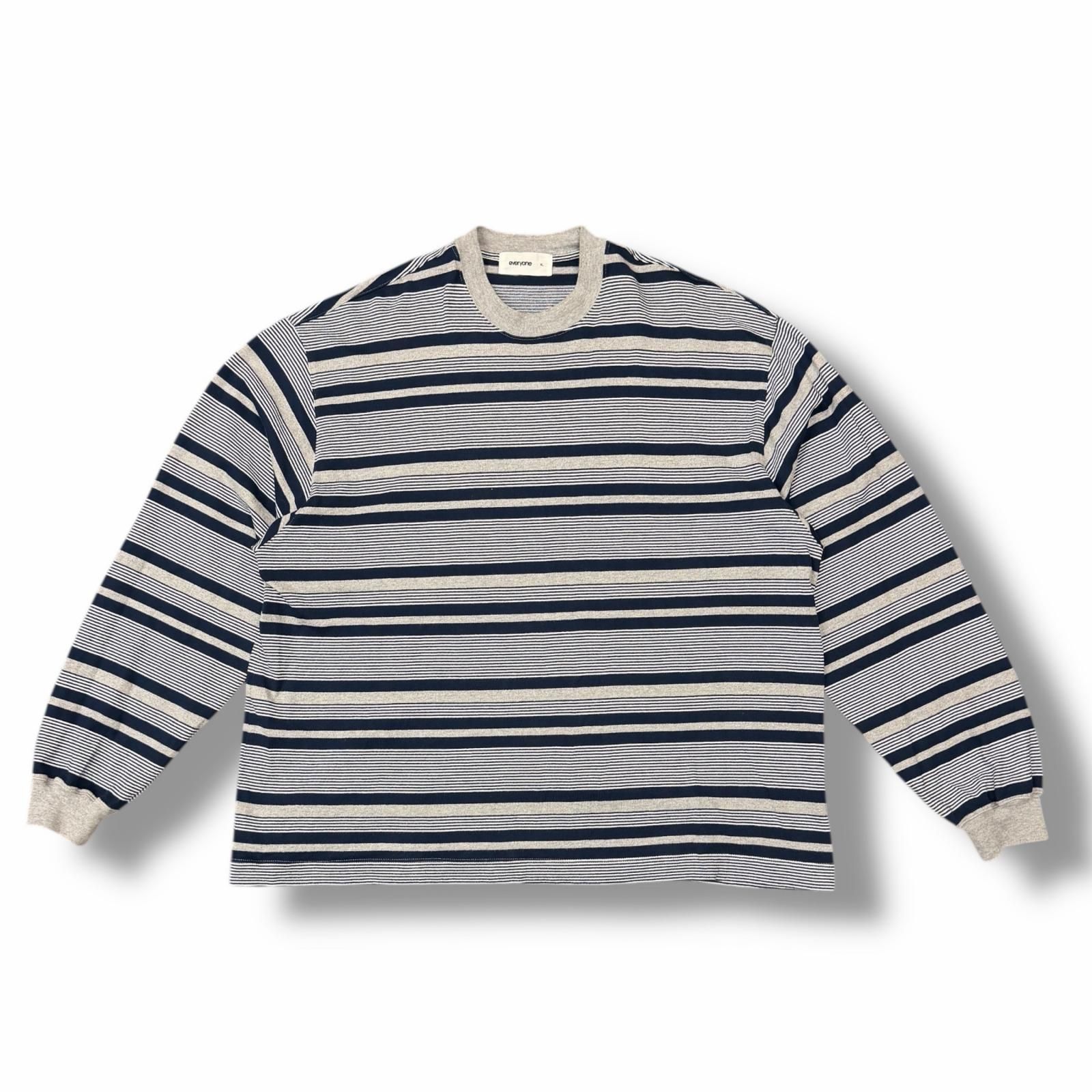 everyone ボーダー ロングスリーブ カットソー M 参考上代22000円 everyone border long sleeve tee shirt ボーダー