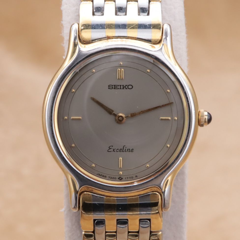 セイコー エクセリーヌ 7320-0350 SEIKO EXCELINE グレー文字盤