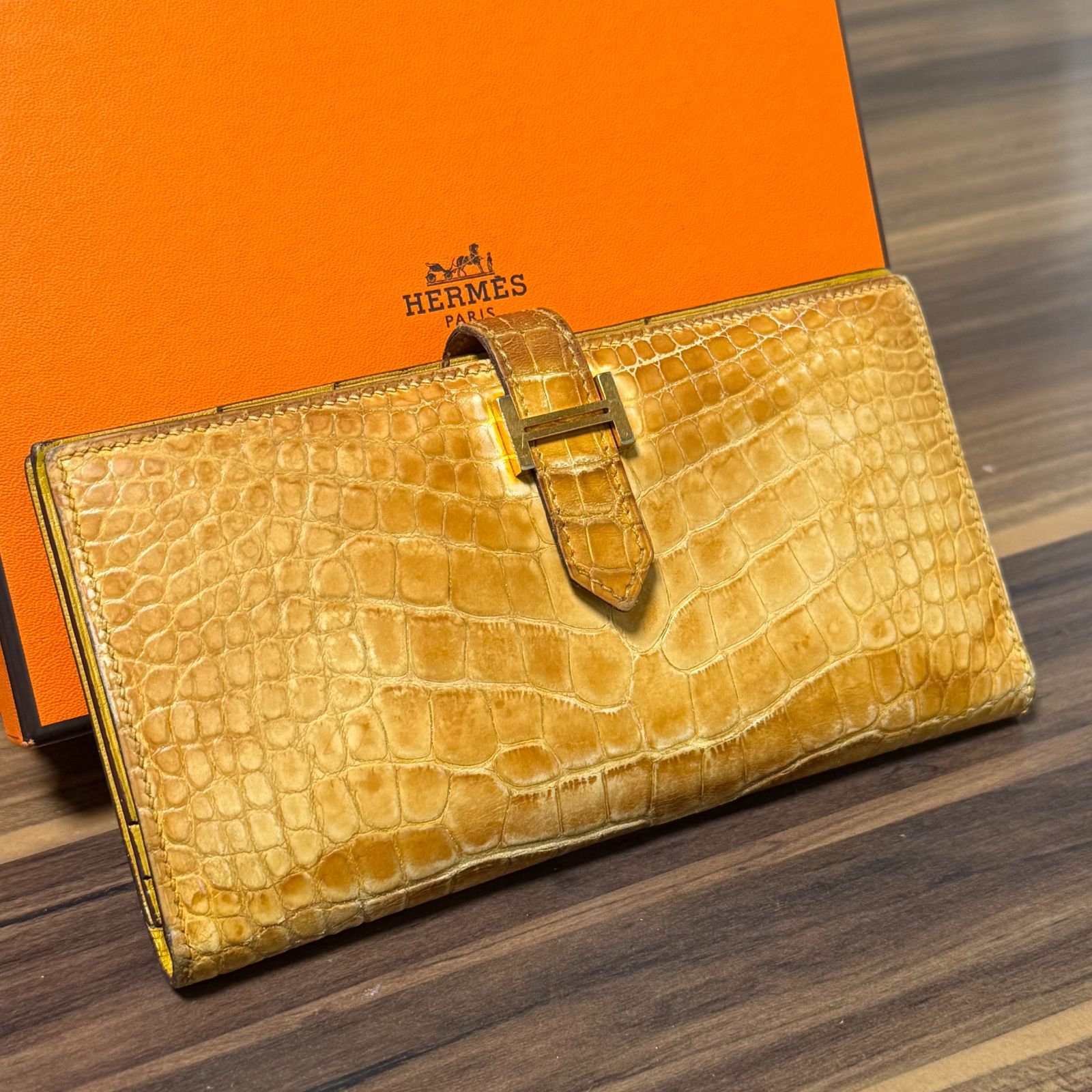⭐️美品 Y刻印⭐️HERMES エルメス ベアン スフレ アリゲーター 