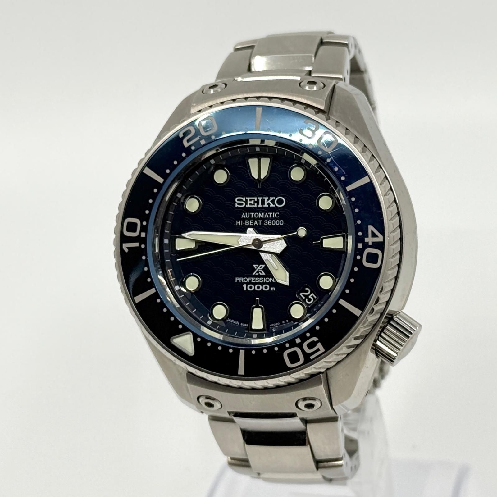  SEIKO セイコー プロスペックス ハイビート 36000 8L55-00C0 ブルー AT メンズ SBEX005 135周年記念 箱 ベルト コマ4 腕時計 チノパン 自動巻き時計 腕時計(アナログ)