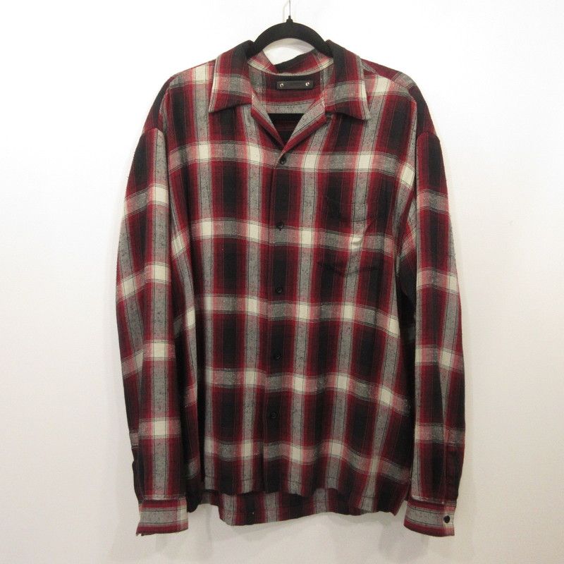 【姫路東店】 中古 MINEDENIM | マインデニム 長袖シャツ RS Nep Check Open Collar L/S Shirt 2303-5001-17-032 サイズ：3 【104】 姫路東店】 中古 MINEDENIM | マインデニム 長袖シャツ RS Nep Check