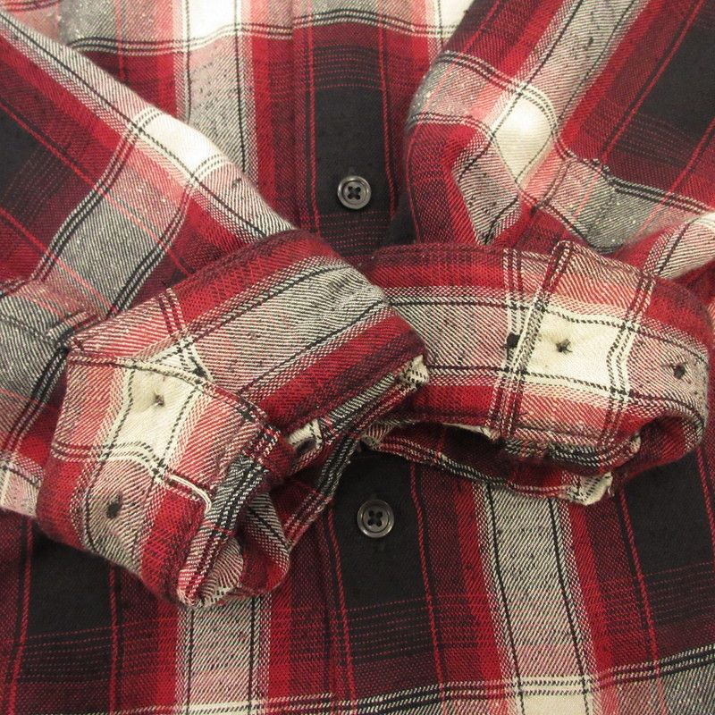 【姫路東店】 中古 MINEDENIM | マインデニム 長袖シャツ RS Nep Check Open Collar L/S Shirt 2303-5001-17-032 サイズ：3 【104】 姫路東店】 中古 MINEDENIM | マインデニム 長袖シャツ RS Nep Check